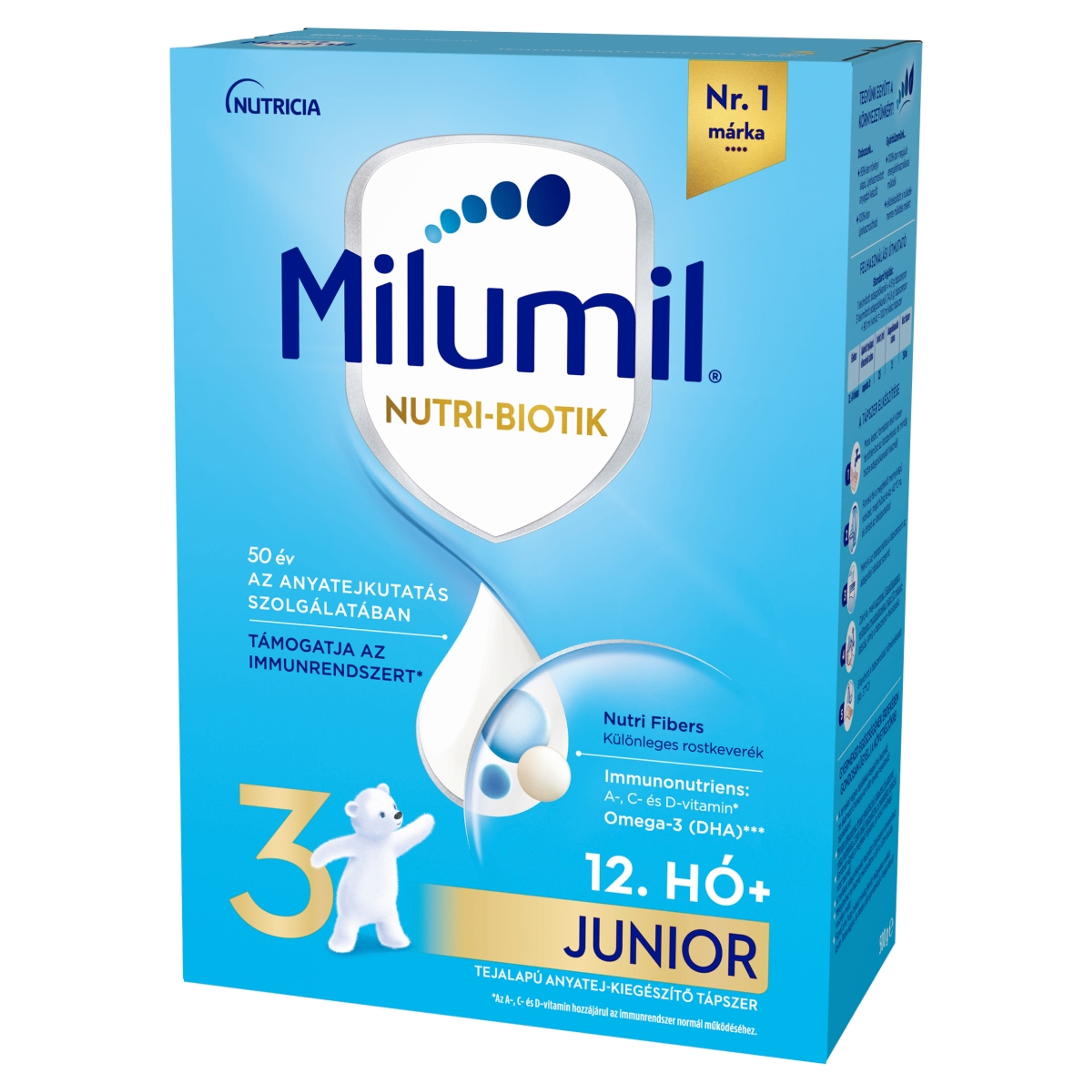 Milumil 3 Junior tejalapú anyatej-kiegészítő tápszer 12. hónapos kortól - 500 g-2