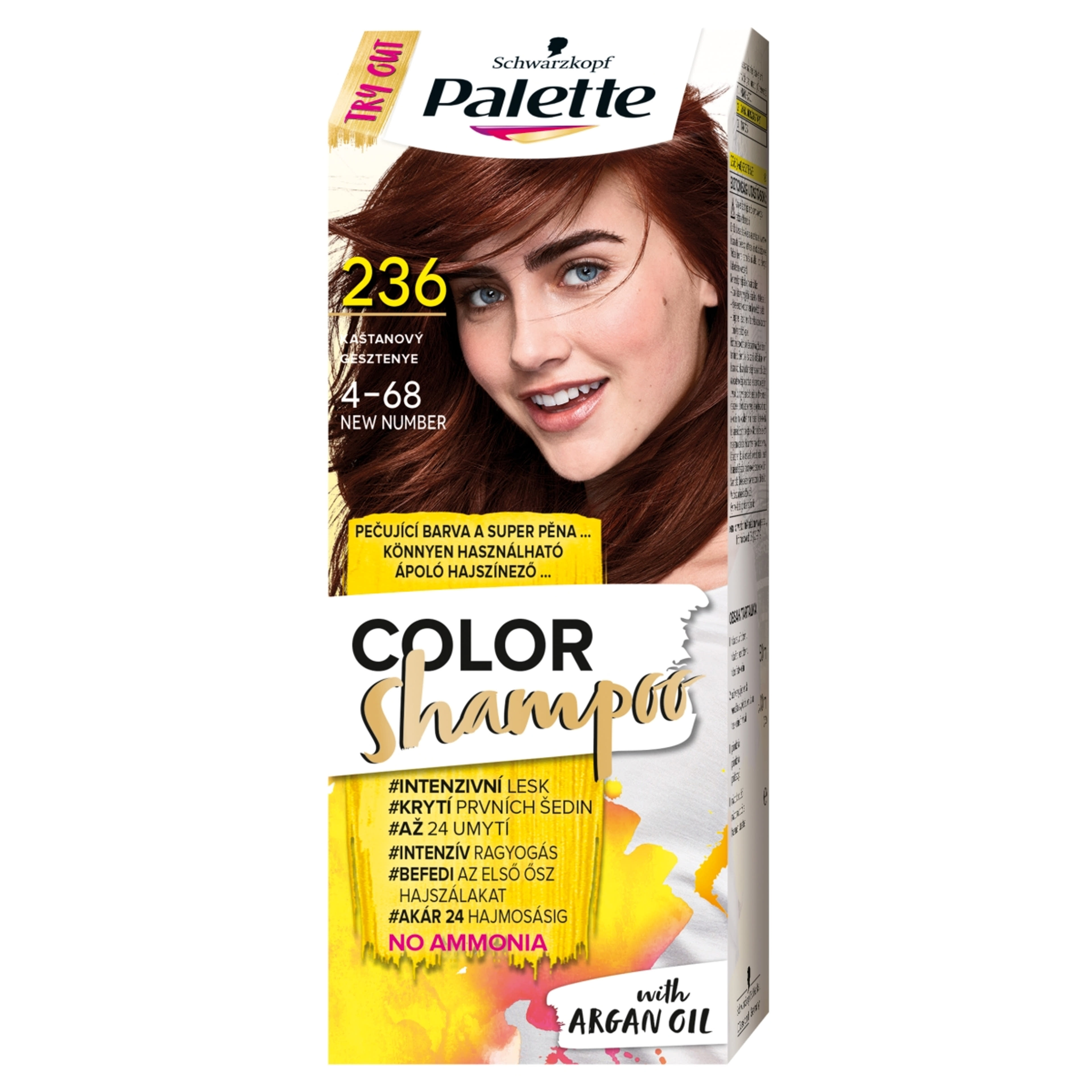Schwarzkopf Palette Color Shampoo hajfesték 236 gesztenye - 1 db-1