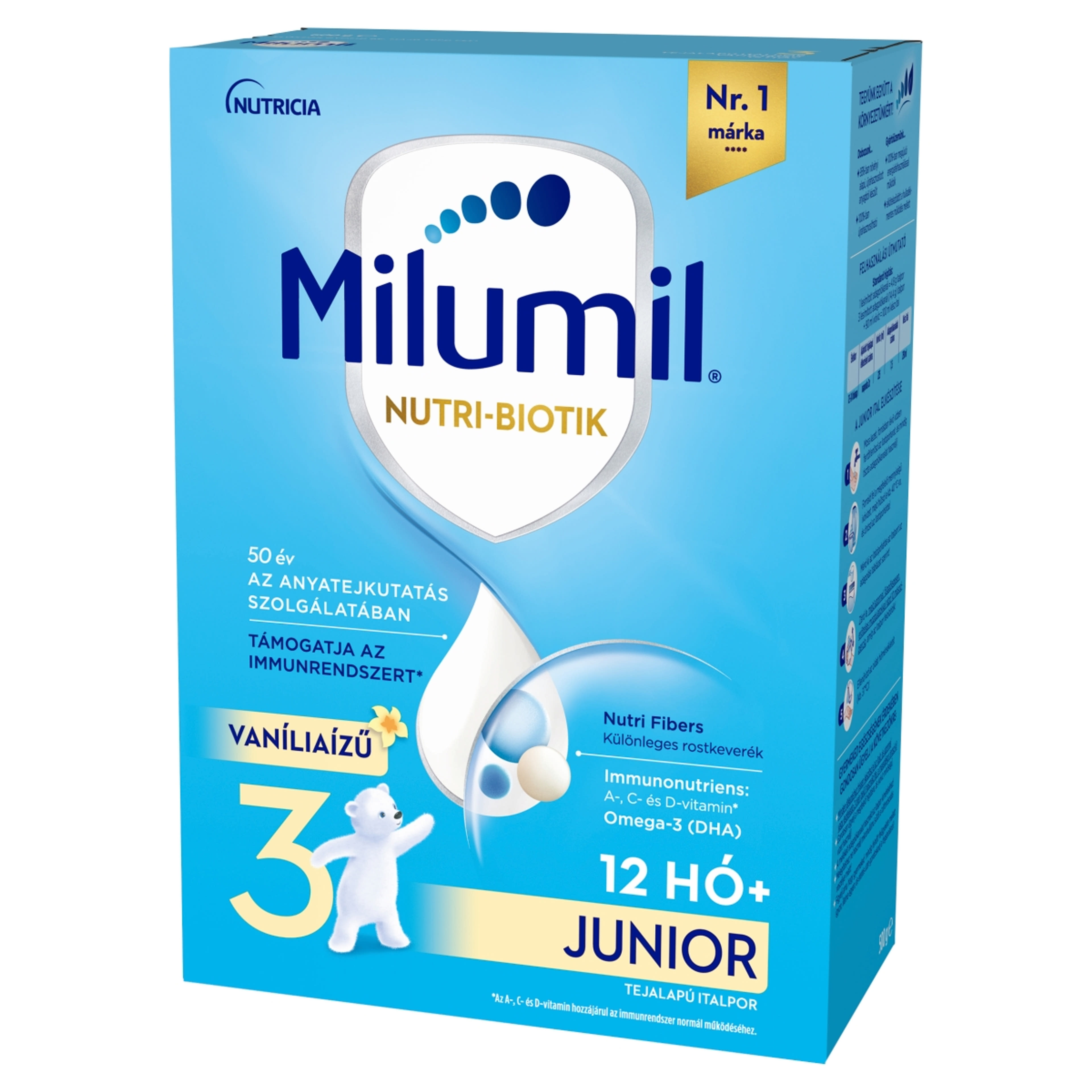 Milumil 3 Junior ital vaníliaizű 12 hónapos kortól - 500 g-2