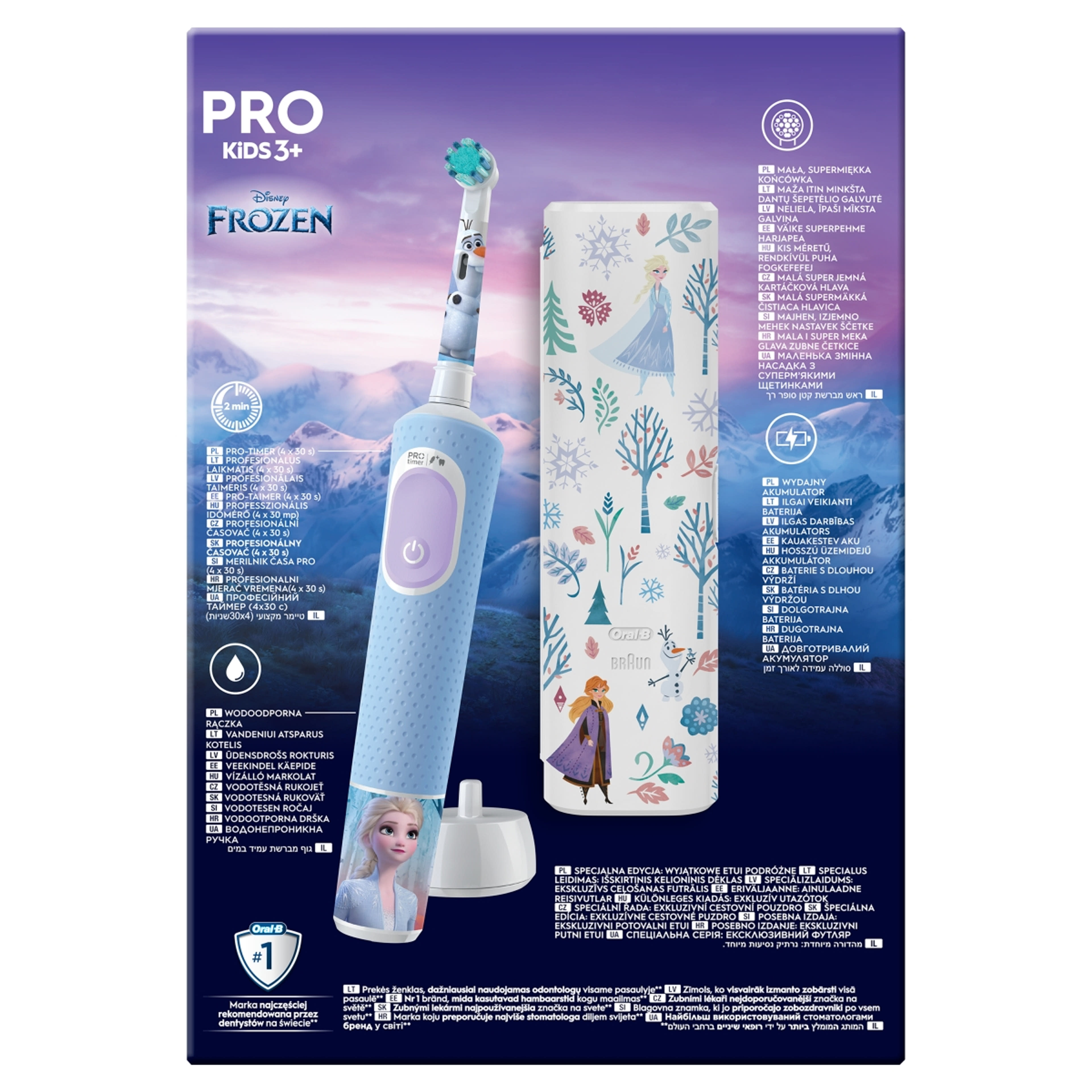 Oral-B Kisd Frozen II elektromos fogkefe utazótokkal - 1 db-3