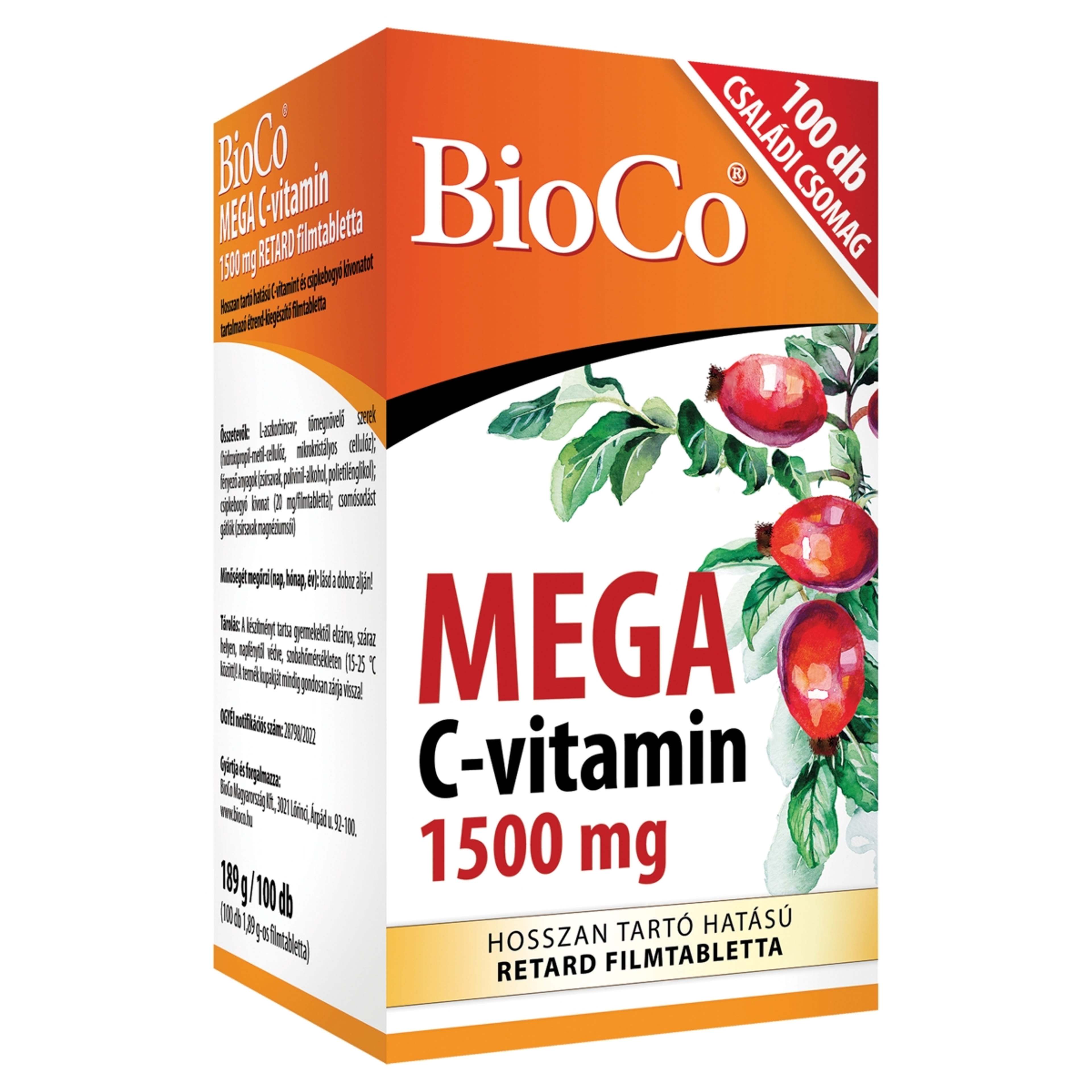 Bioco Mega C-vitamin étrendkiegészítő tabletta - 100 db-2