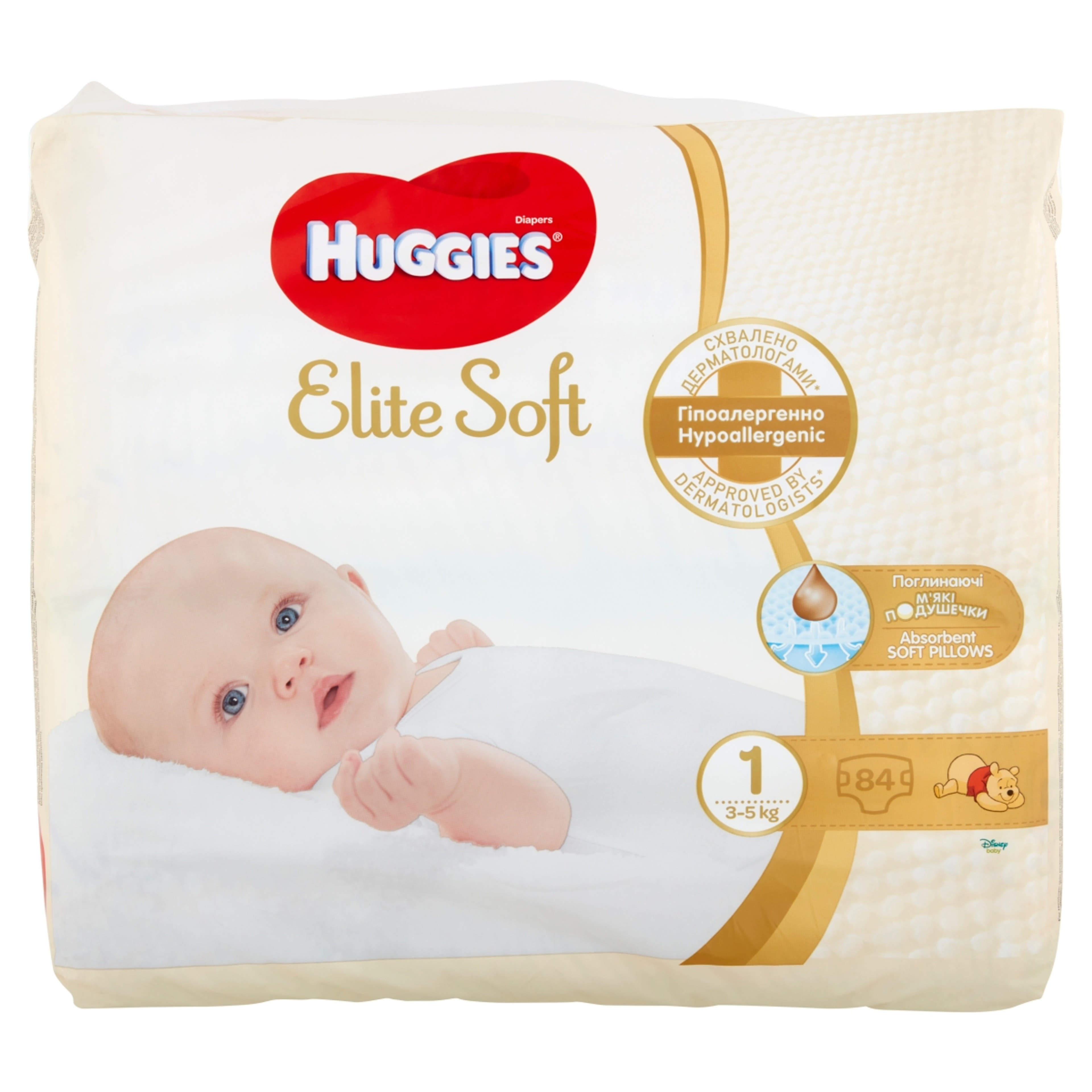 Huggies Elite Soft 1 újszülött nadrágpelenka 3-5 kg - 84 db