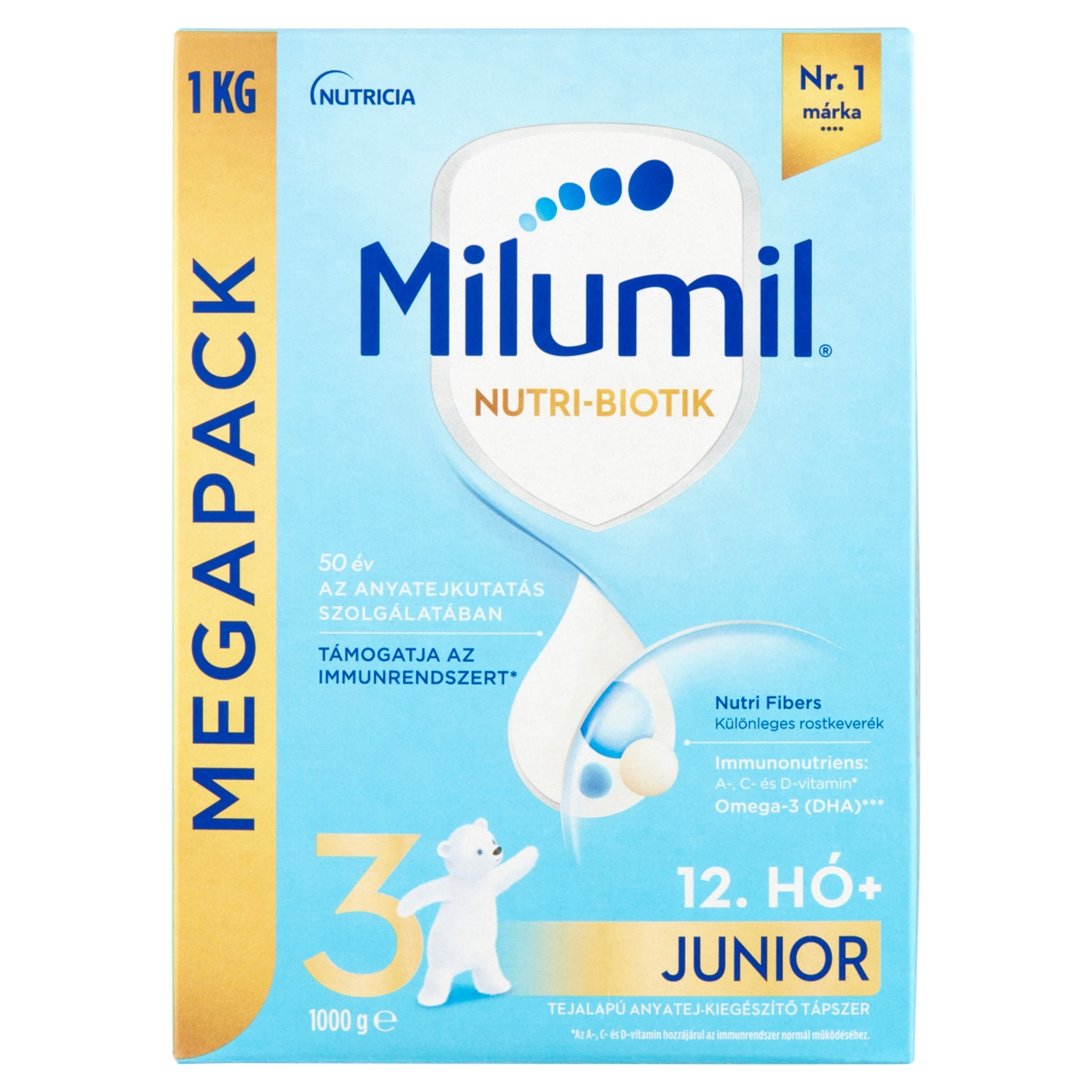 Milumil 3 Junior anyatej-kiegészítő tápszer 12. hónapos kortól - 1000 g-1