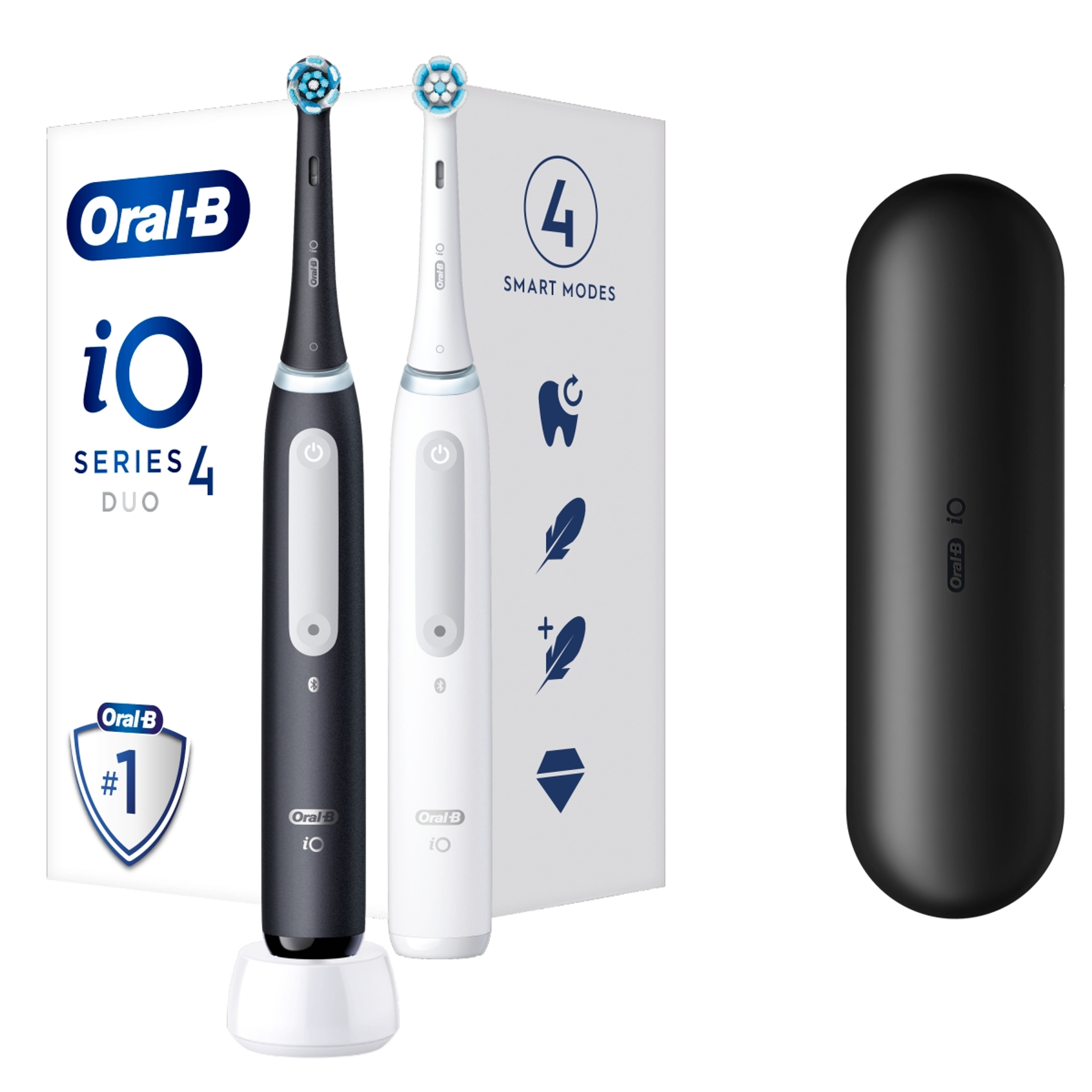 Oral-B iO 4 elektromos fogkefe, fekete és fehér - 2 db-11