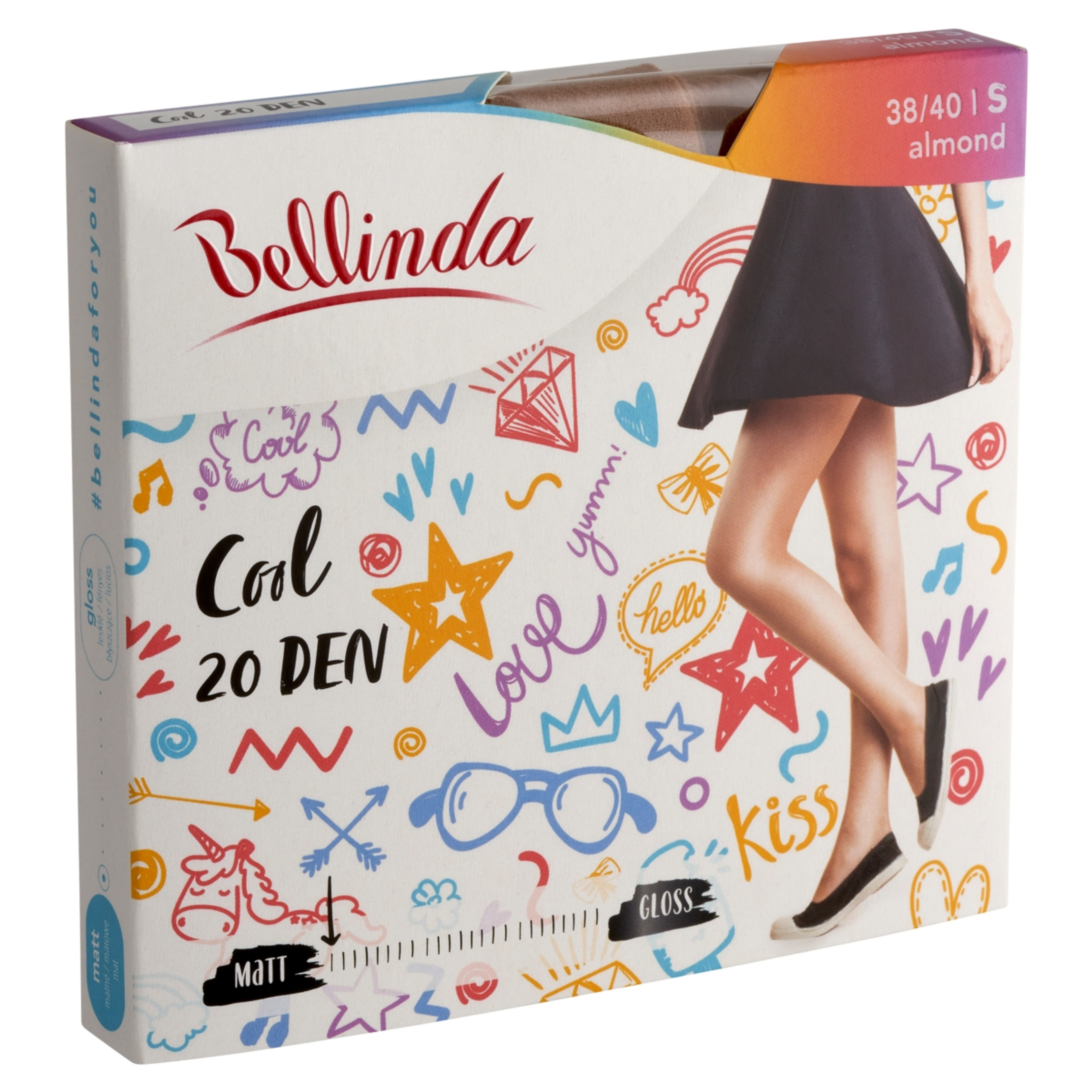 Bellinda Cool 20 Den Almond S Harisnya - 1 db-2