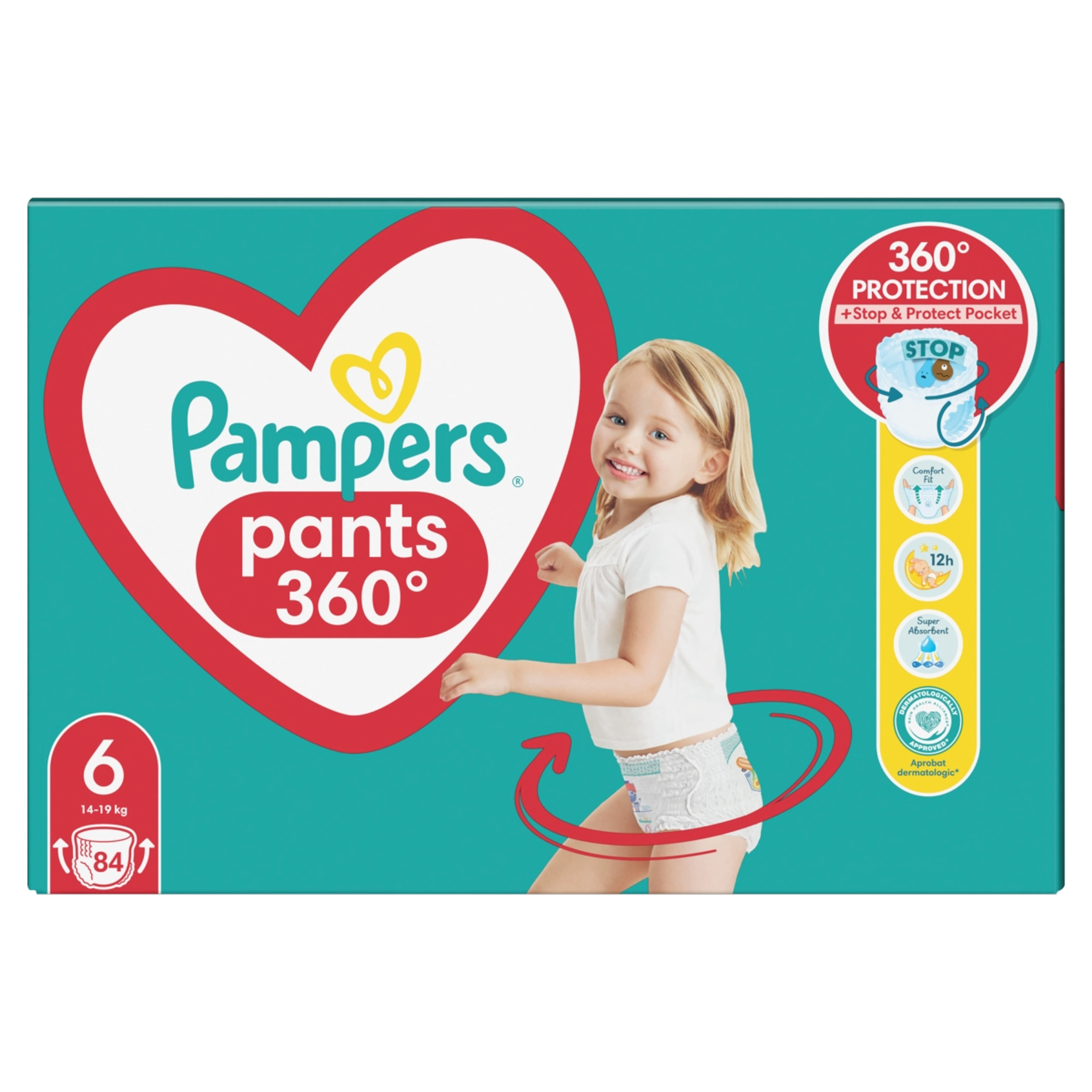 Pampers Pants bugyipelenka Mega Pack+ 6-os 14-19 kg - 84 db