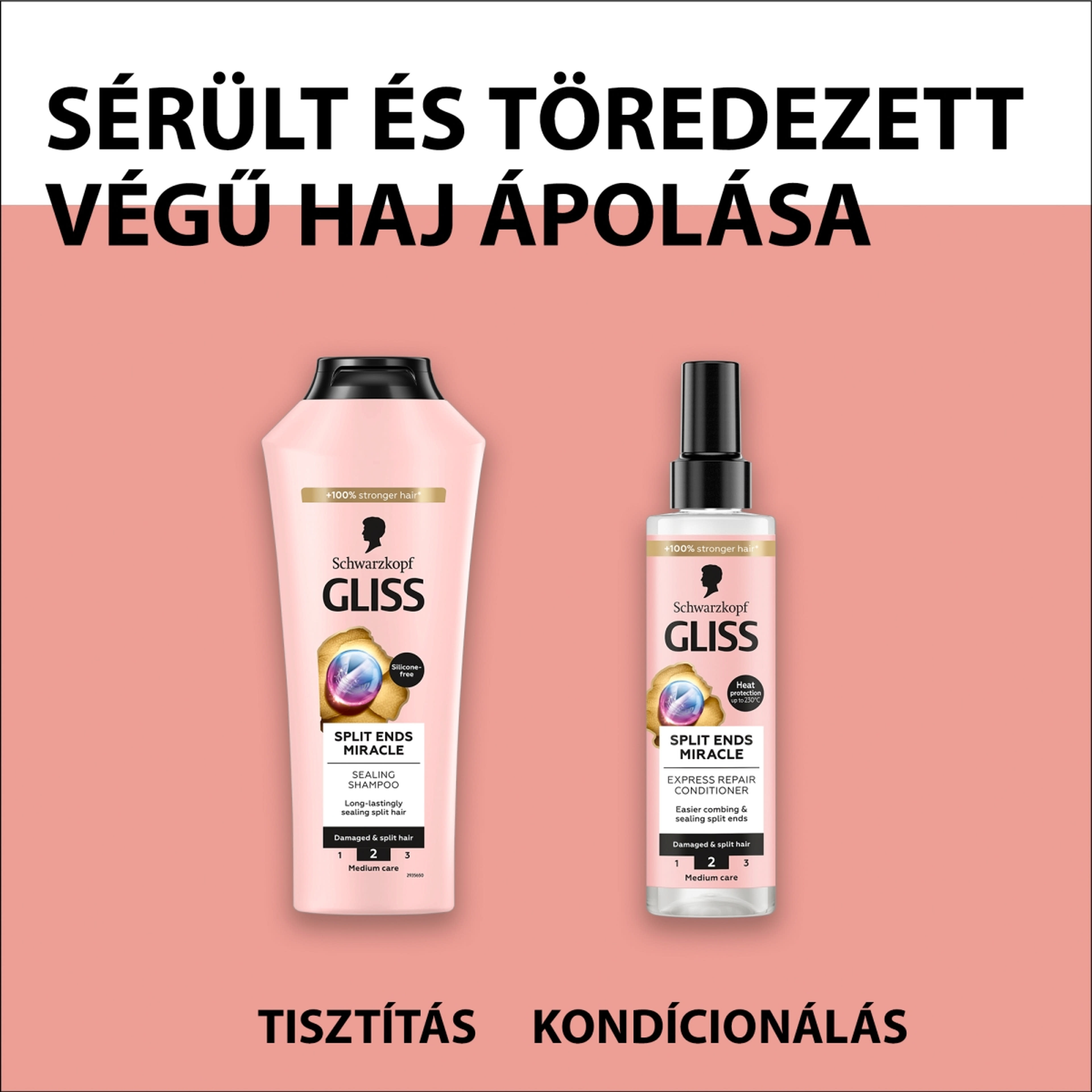 Gliss Express Repair Split Ends Miracle hajregeneráló balzsam - 200 ml-7