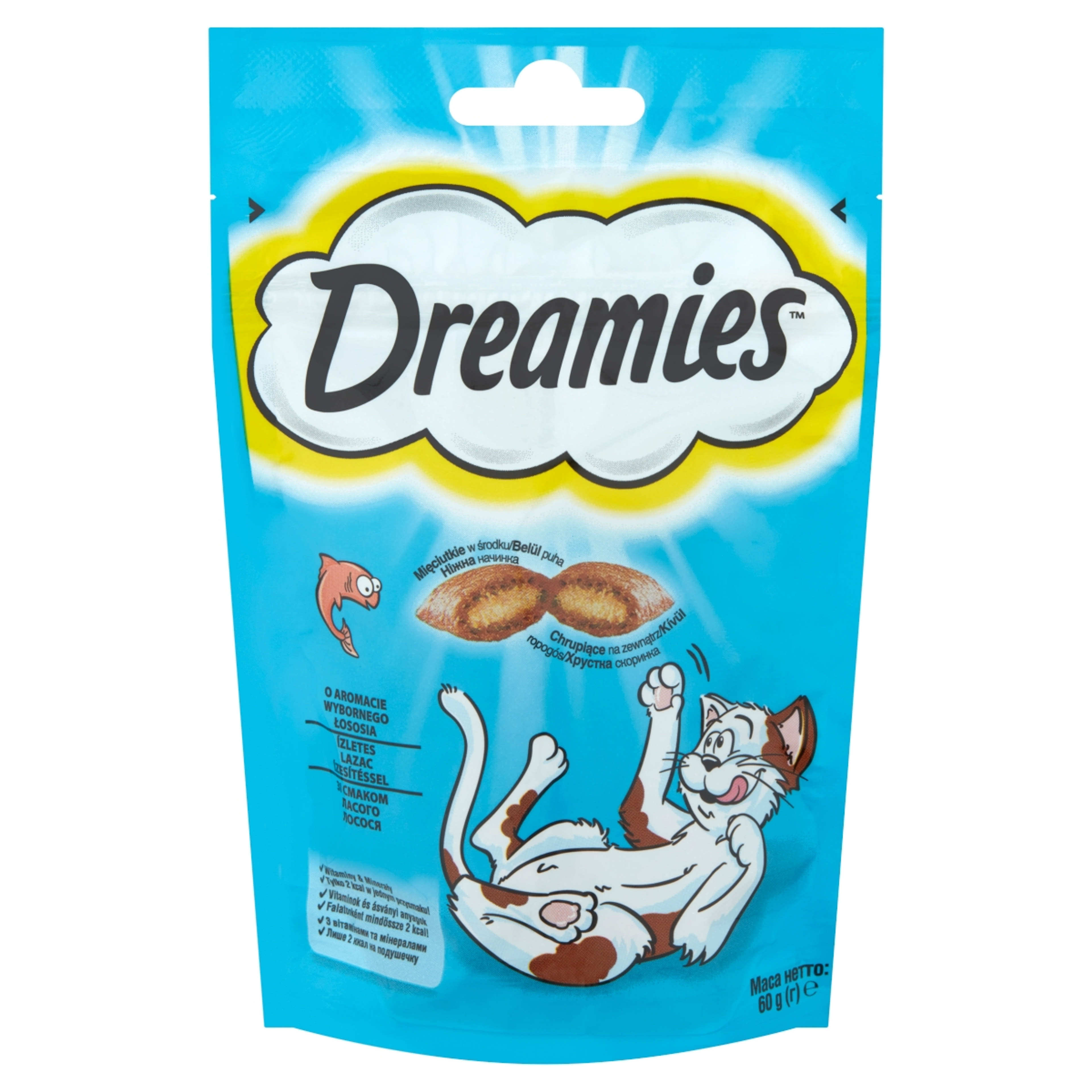 Dreamies szárazeledel macskáknak, lazaccal - 60 g-2