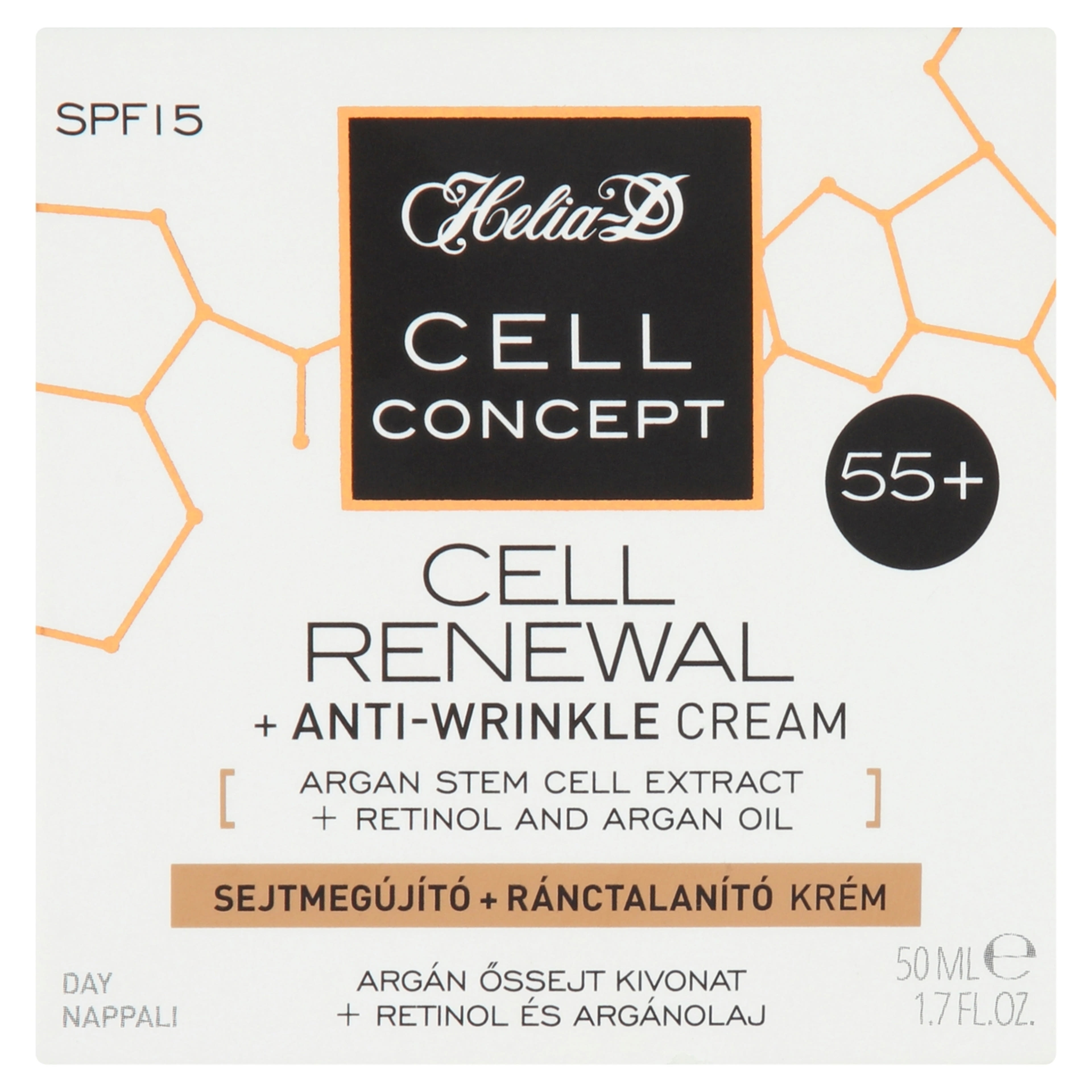 Helia-D Cell Concept sejtmegújító ránctalanító nappali krém 55+ - 50 ml