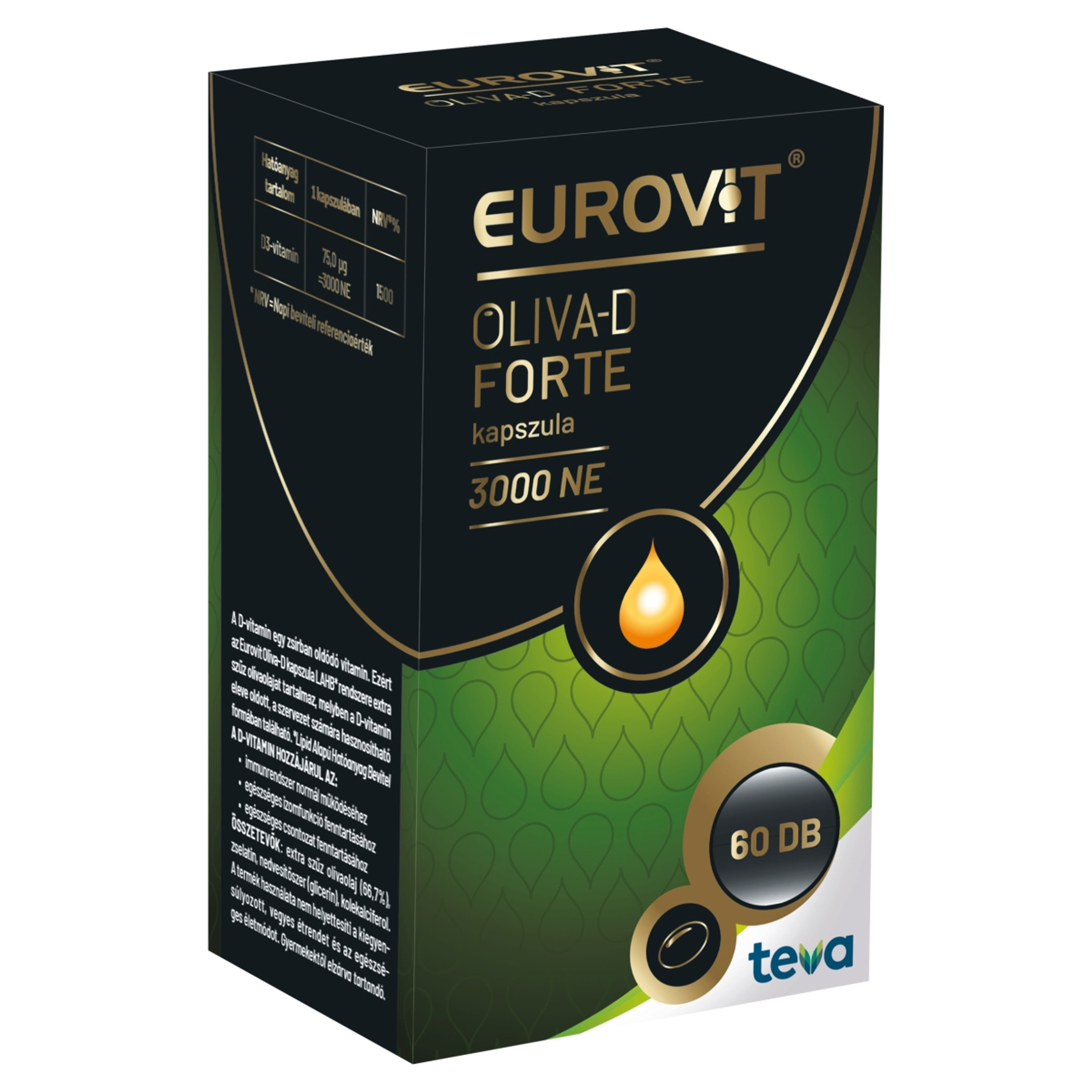 Eurovit Oliva-D 3000 NE kapszula - 60 db-2