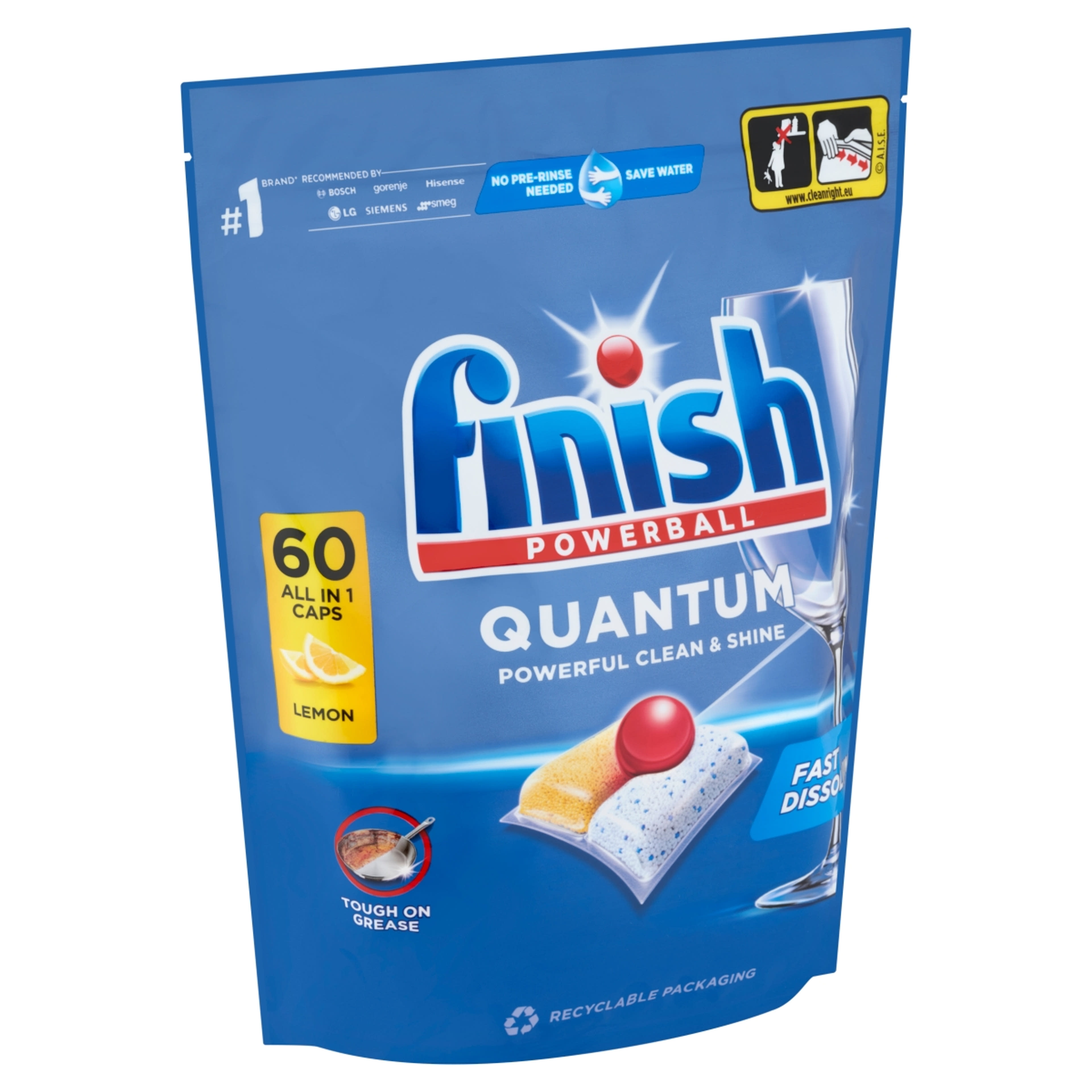 Finish Powerball XXXL Quantum All in 1 Lemon mosogatógép kapszula - 60 db-2