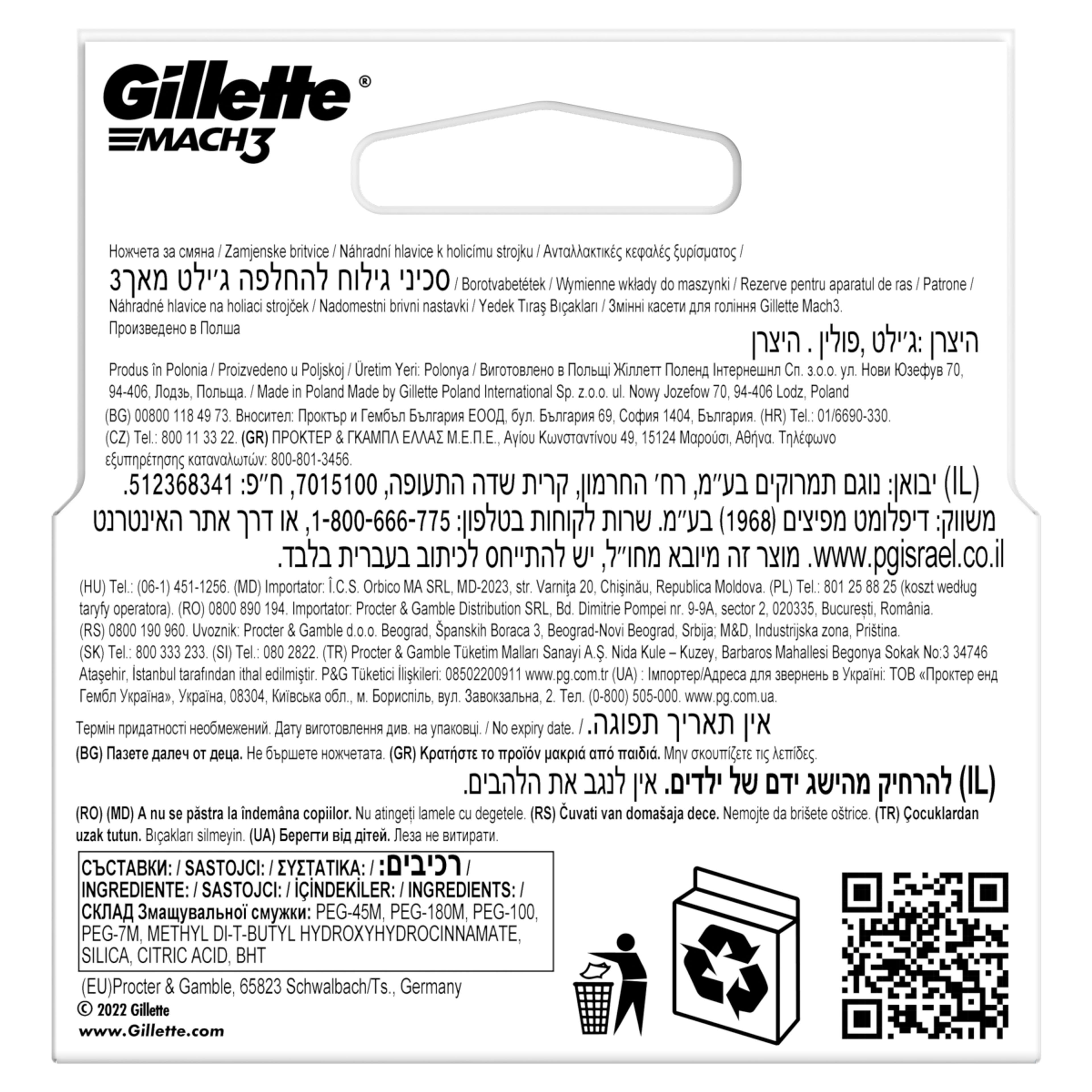 Gillette Mach 3 borotvabetét - 5 db-2