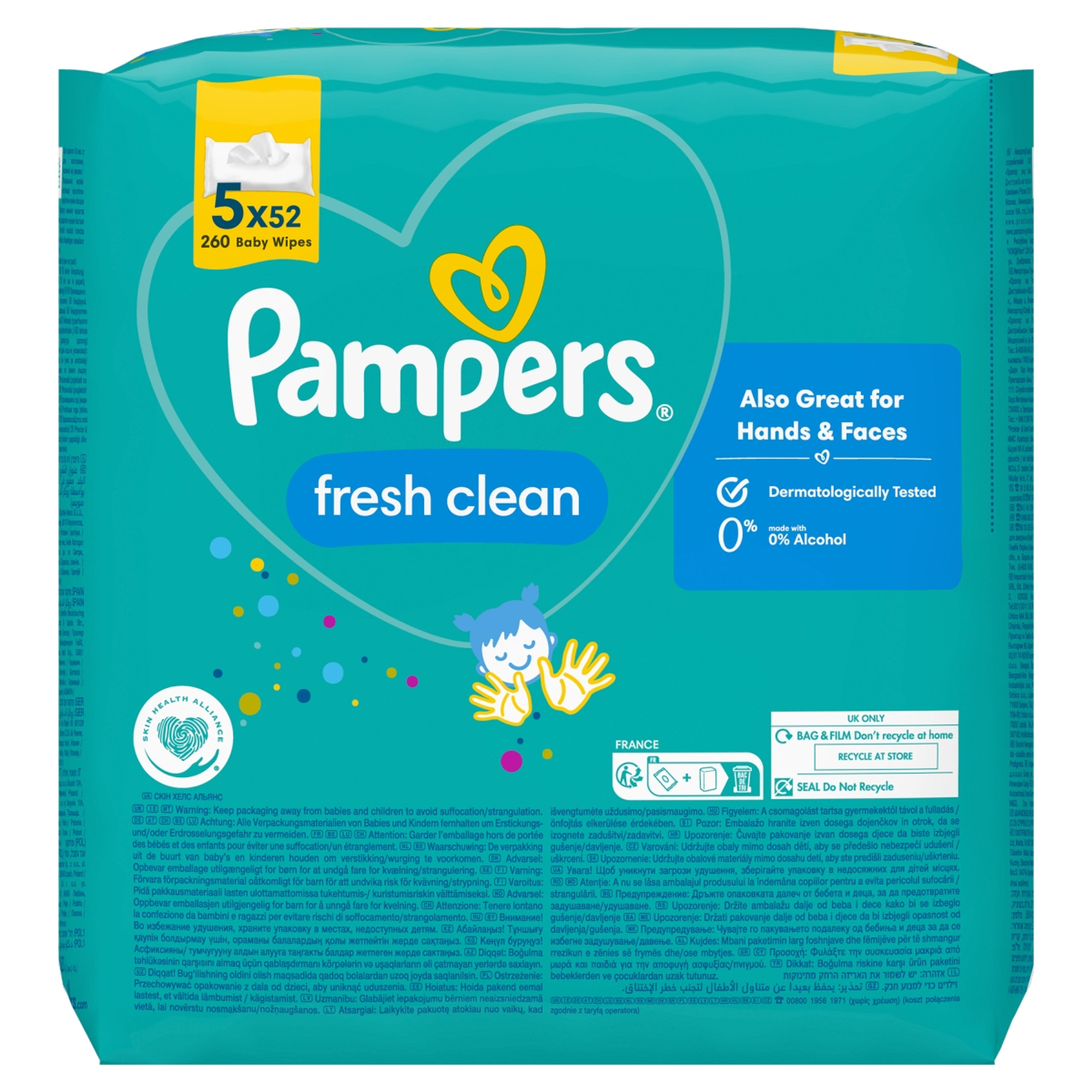 Pampers Fresh Clean nedves törlőkendő - 260 db-2