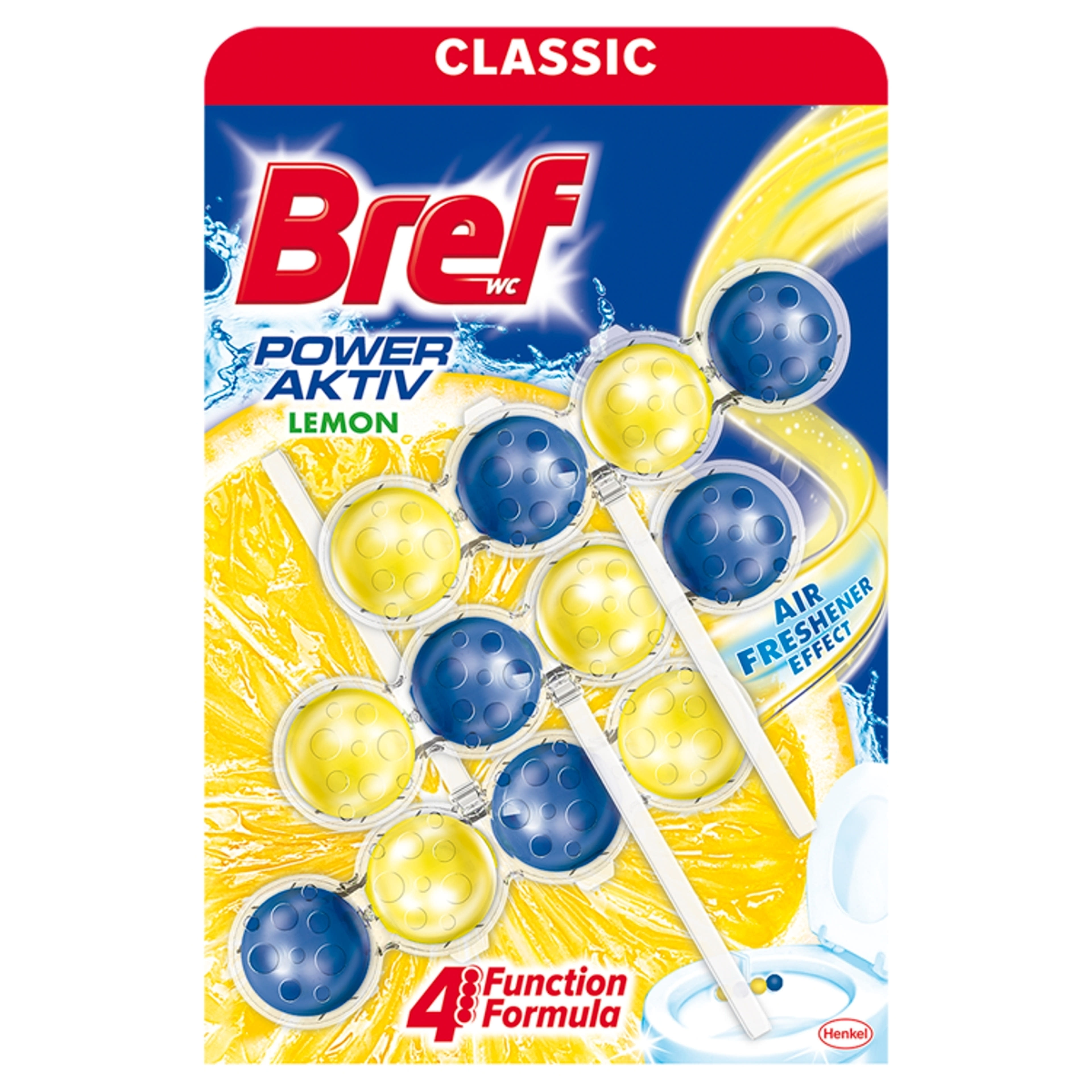 Bref Power Aktiv Lemon WC-Frissítő (3x50 g) - 150 g