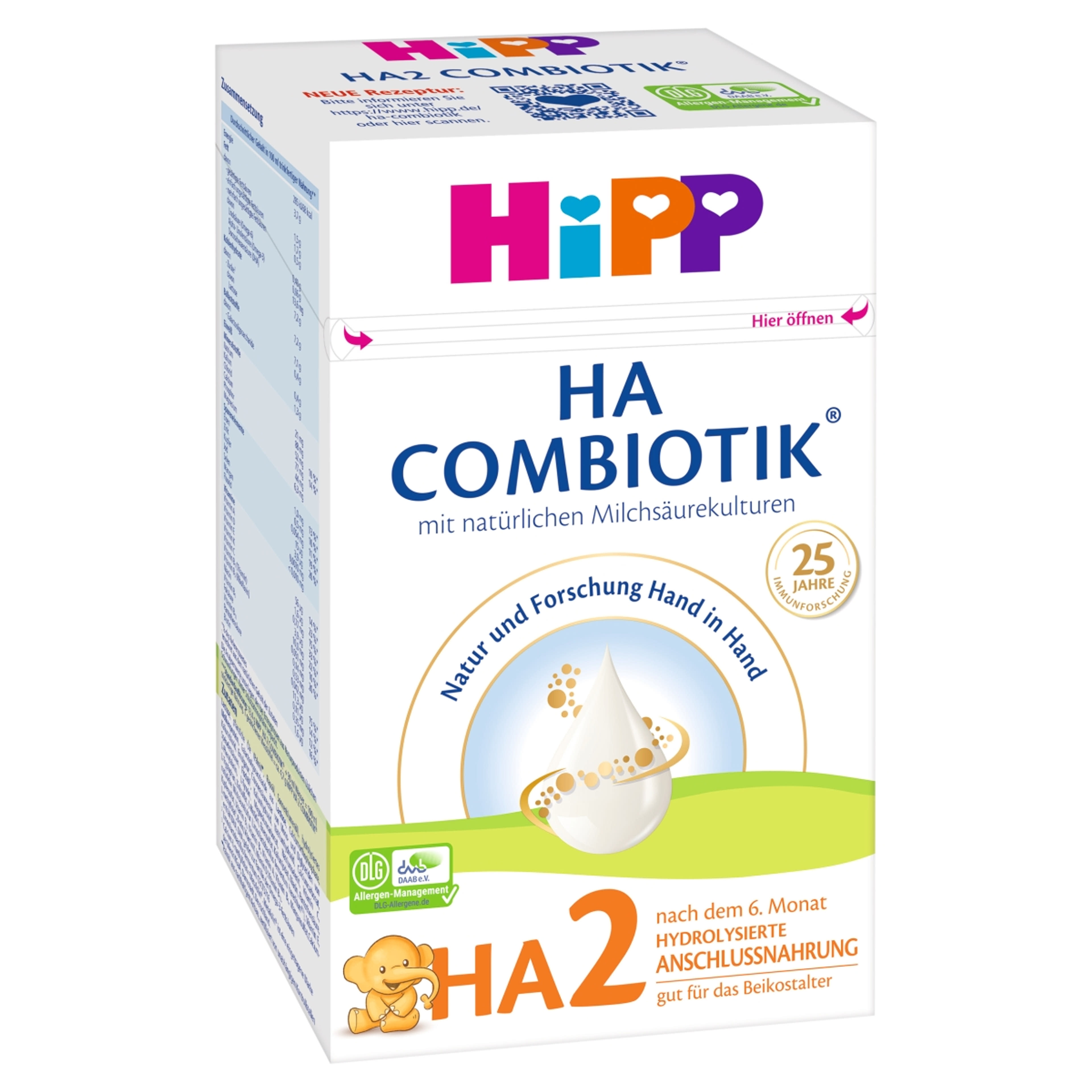 Hipp HA2 combiotik tápszer 6 hónapos - 600 g