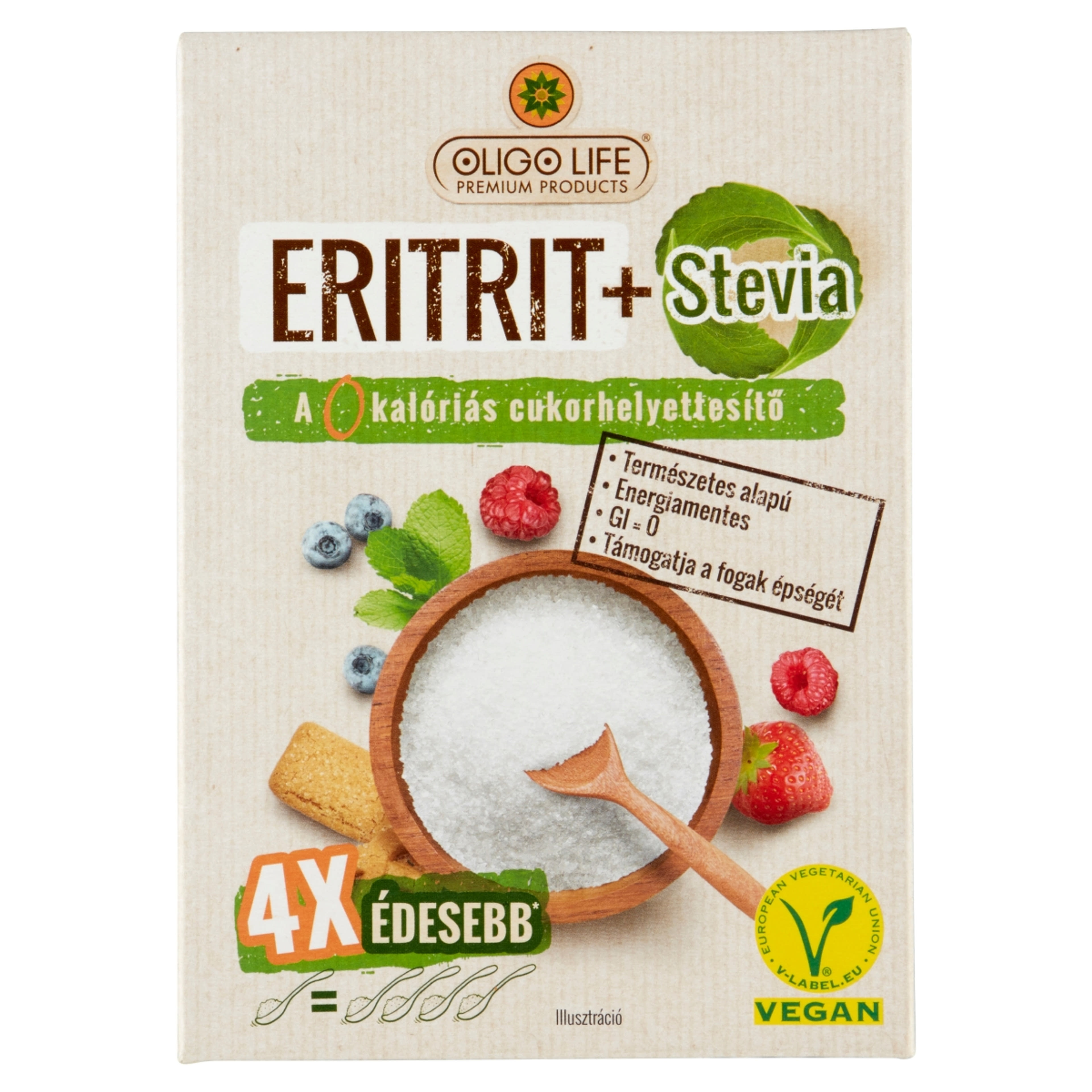Oligo Life Eritrit & Stevia 4X édesebb édesítőszer - 275 g