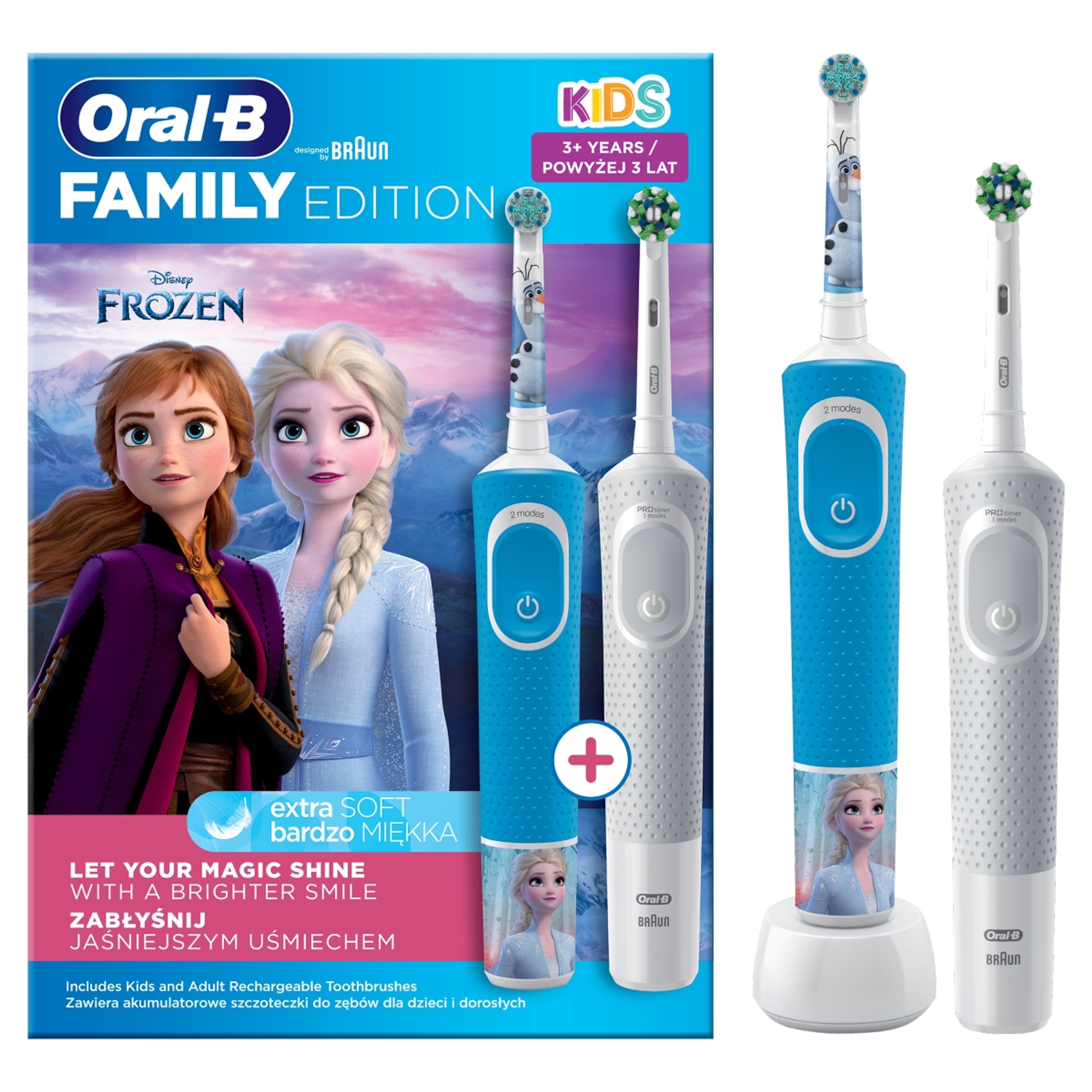 Oral-B elektromos fogkefe Frozen, családi kiszerelés - 2 db-2
