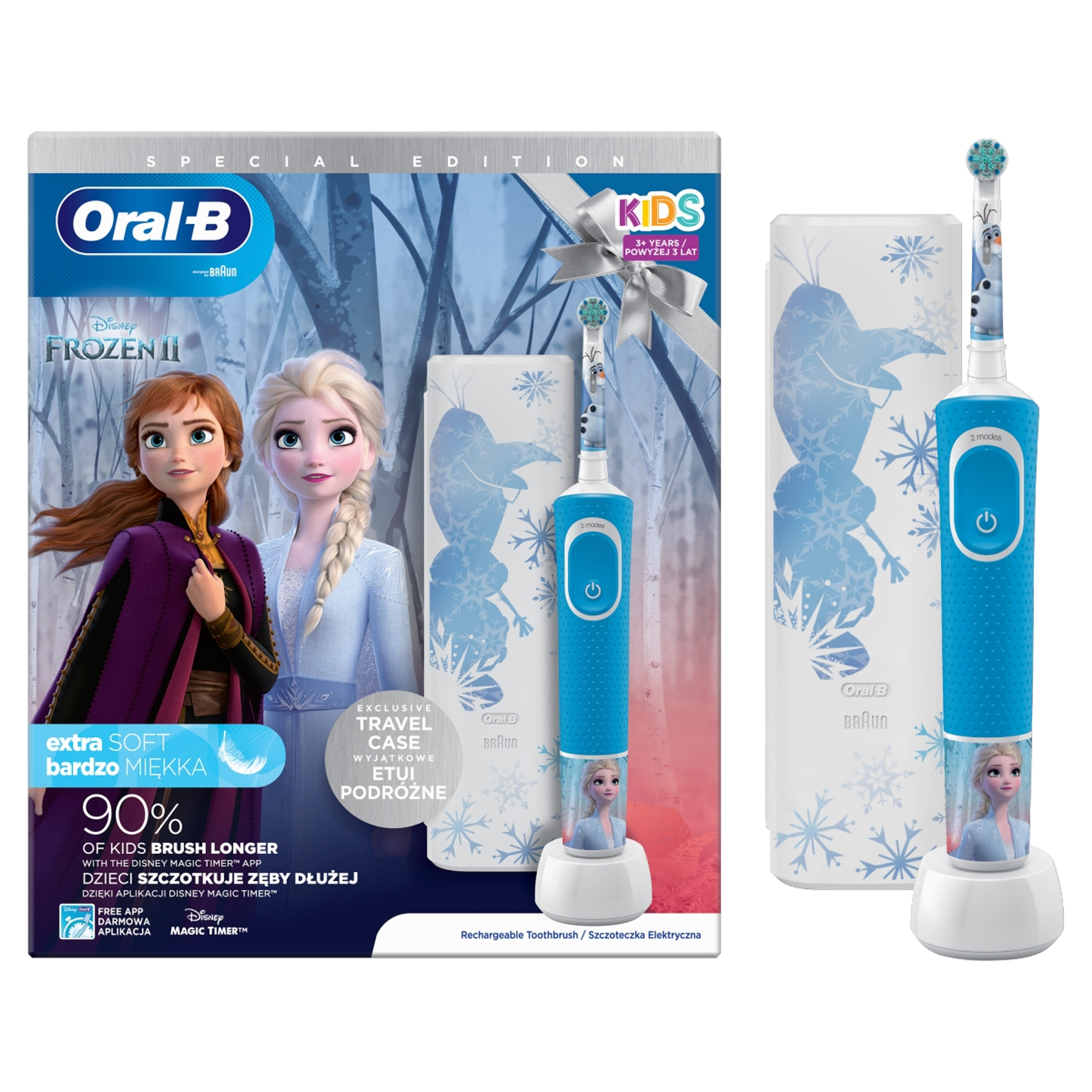 Oral-B Kisd Frozen II elektromos fogkefe utazótokkal - 1 db-2