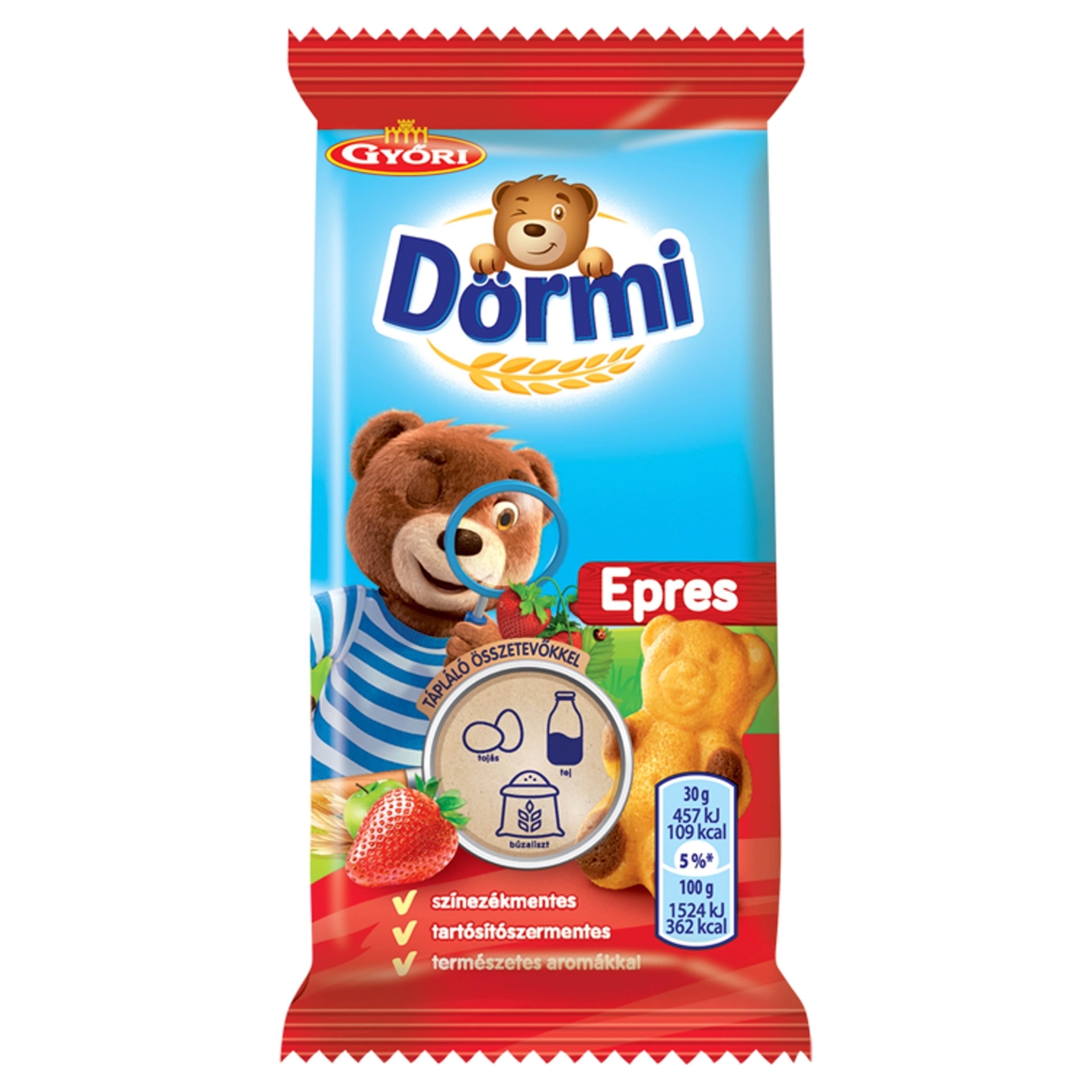 Győri édes Dörmi eper pürés - 30 g