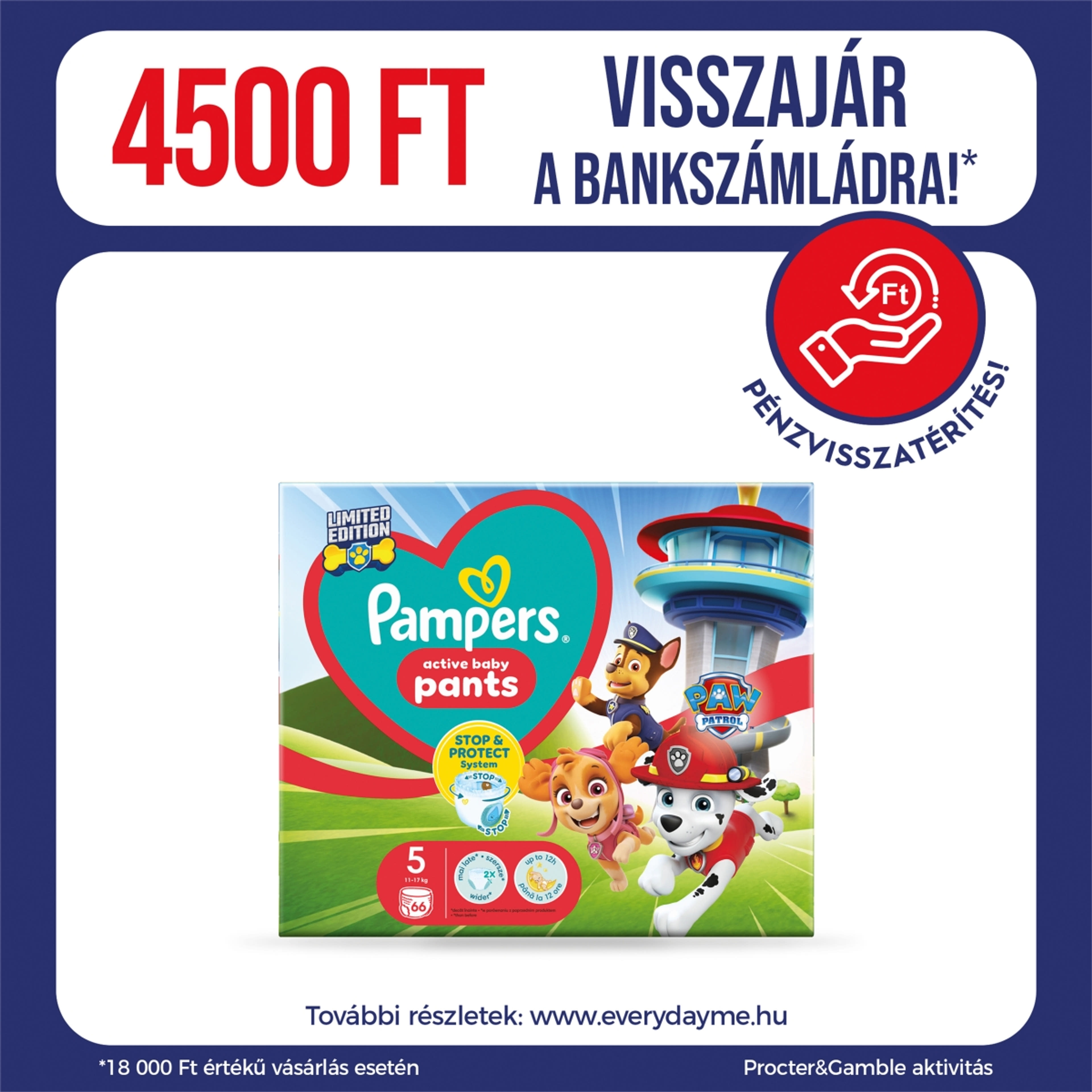 Pampers Pants Mancs Őrjárat bugyipelenka 5-ös méret 12-17 kg - 66 db-2