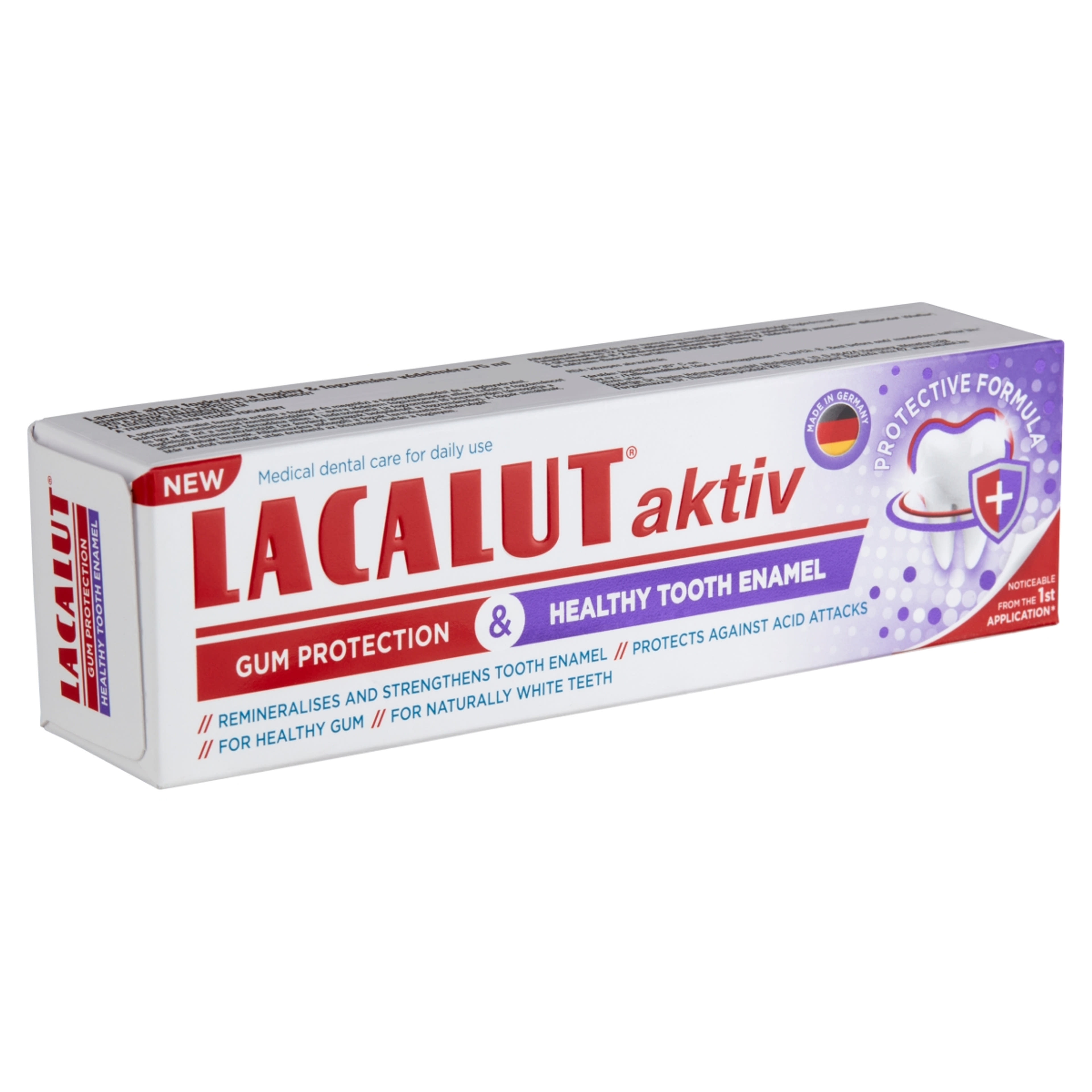 Lacalut Aktív Gum Protection&Healthy Tooth Enamel fogkrém - 75 ml-4