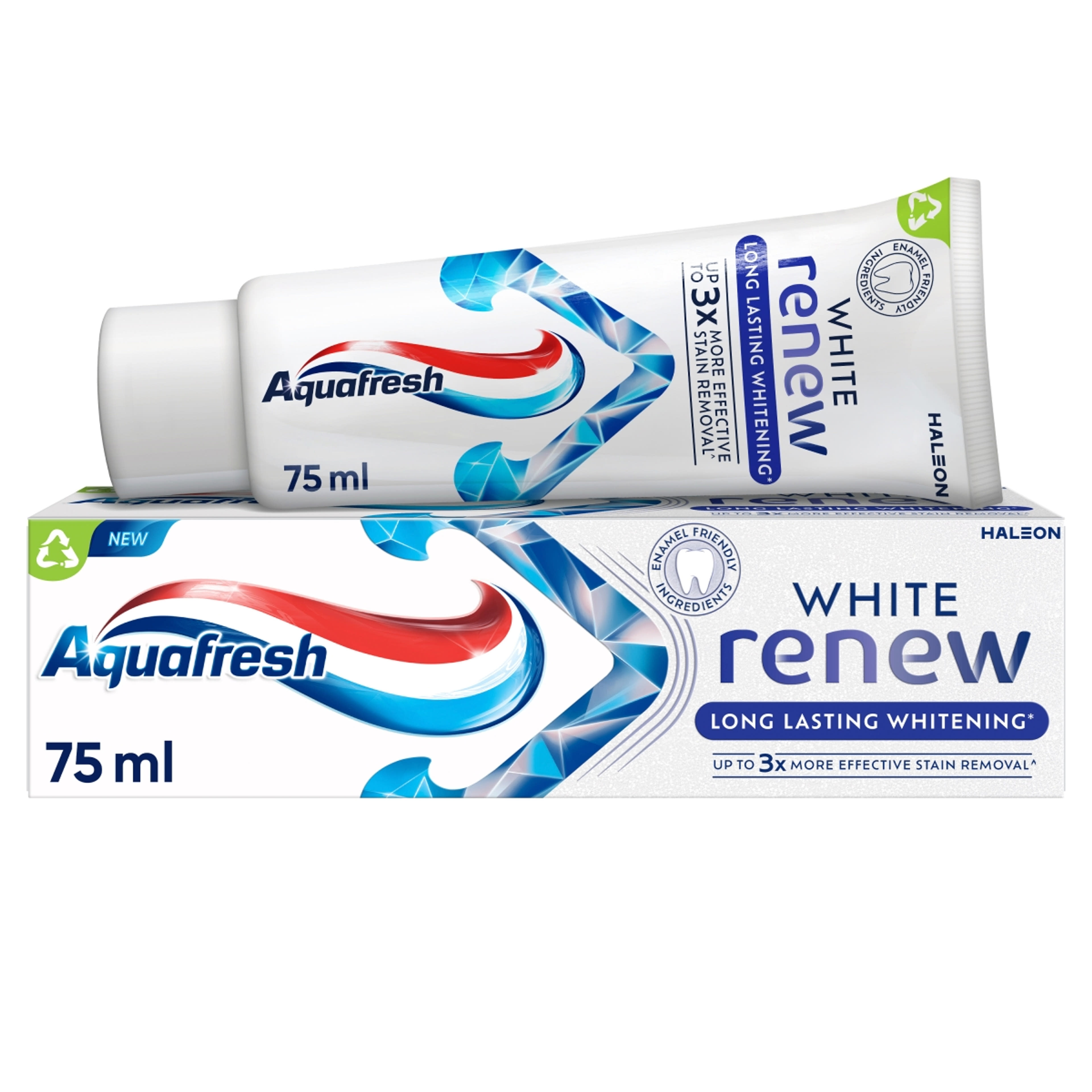 Aquafresh White Renew Long Lasting Whitening fluoridos fogkrém - 75 ml-2