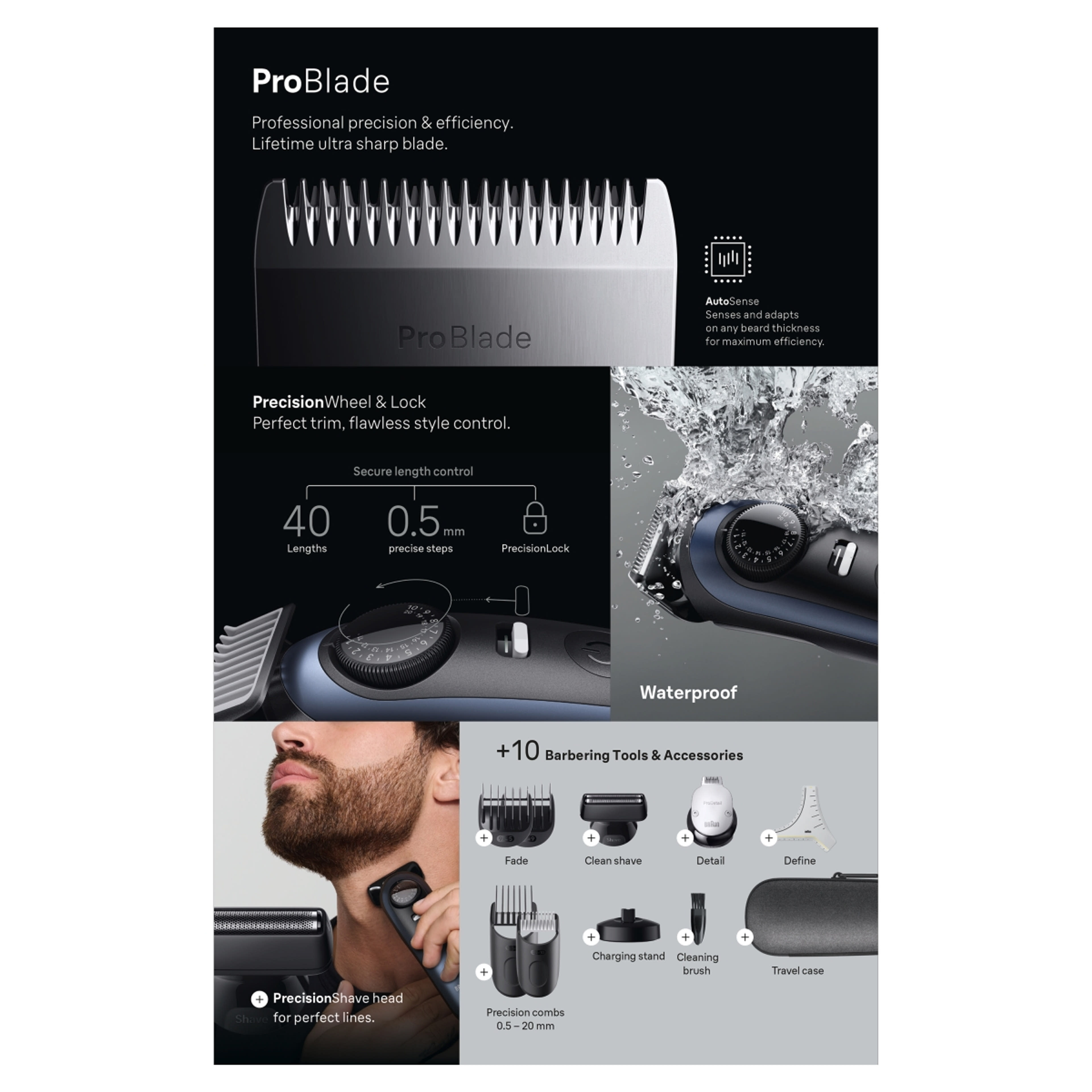 Braun Series 7 szakállvágó BT7540 /kék - 1 db-3
