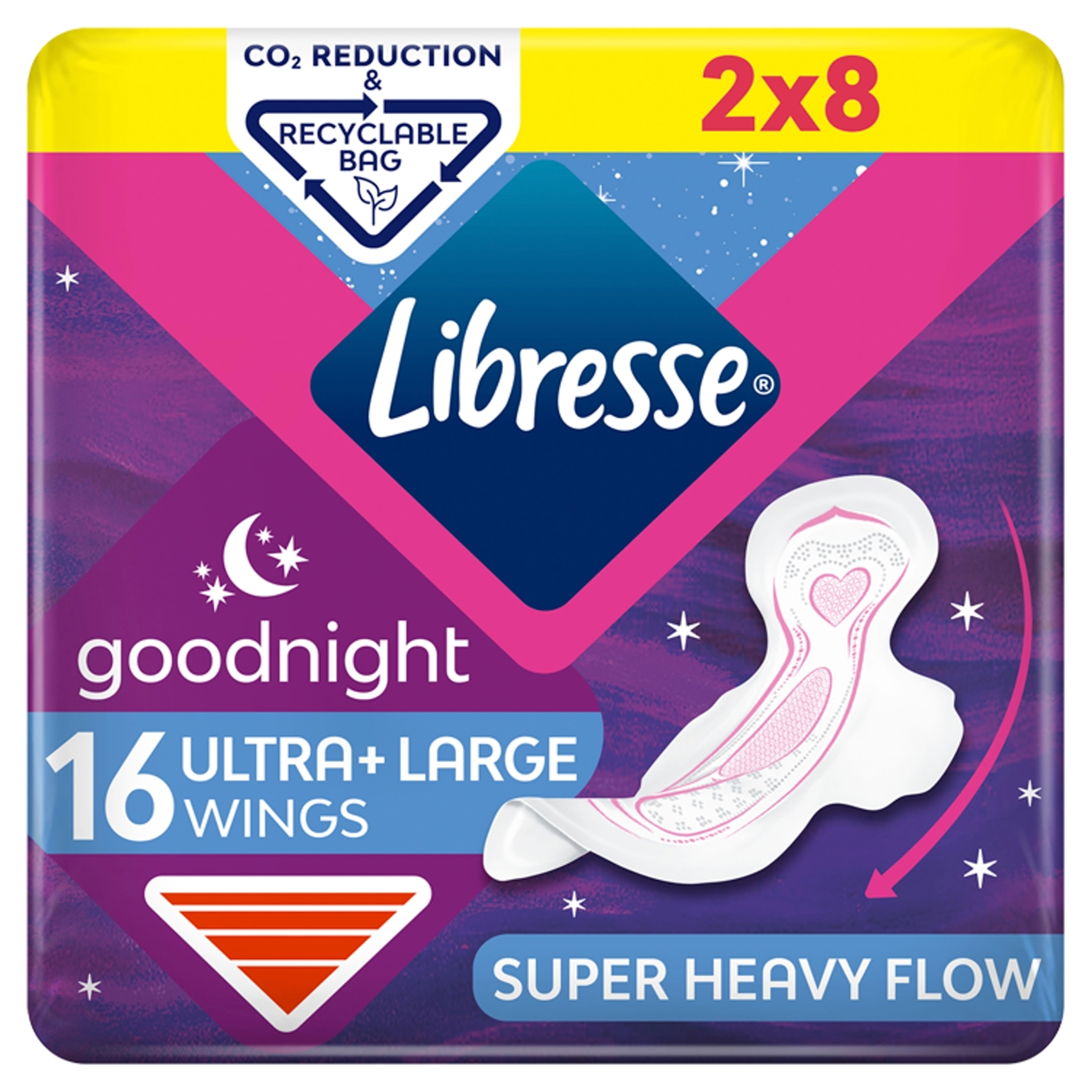 Libresse egészségügyi betét ultra goodnight wing duo - 16 db-3