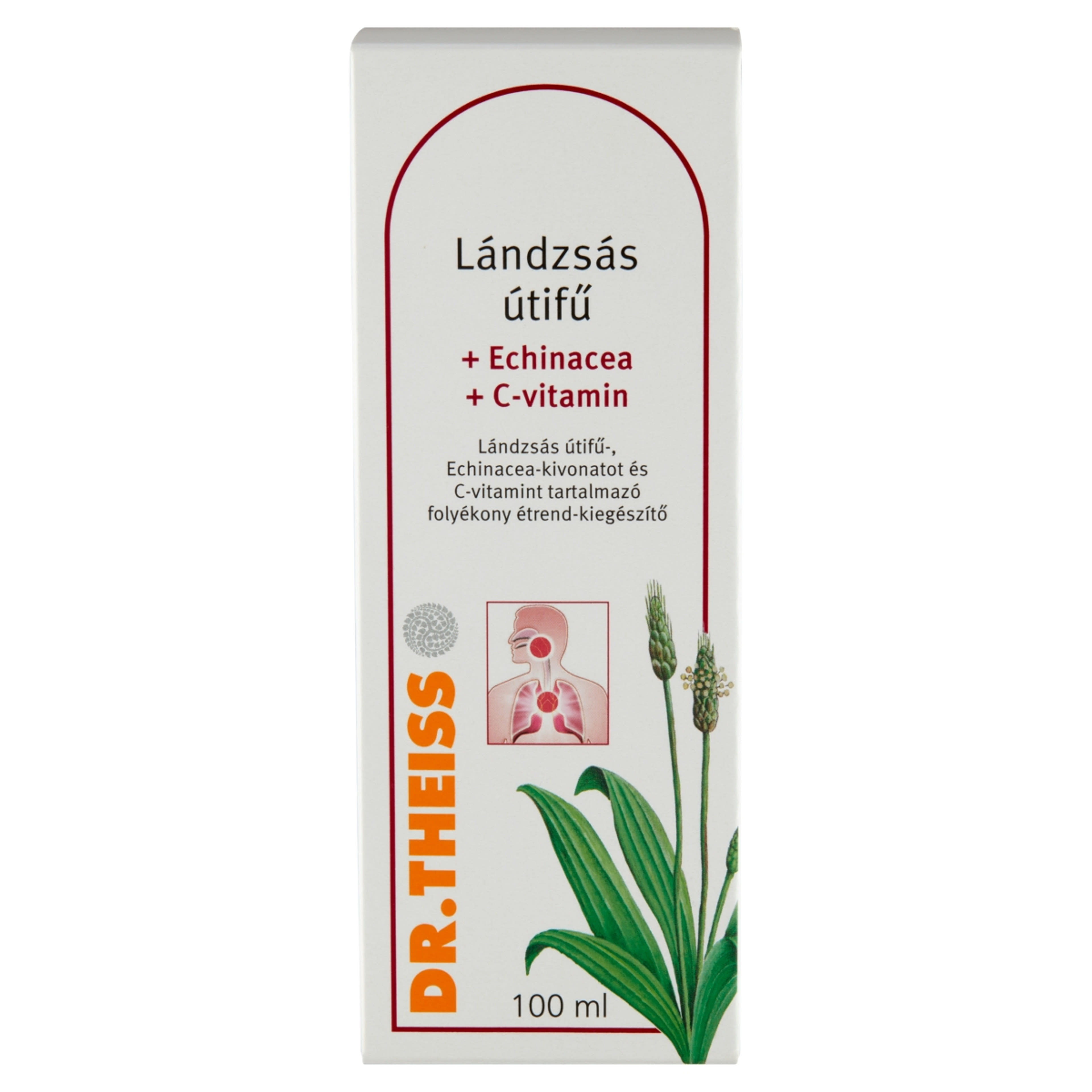 Dr.Theiss Lándzsás Útifű+ Echinacea+ C-Vitamin Folyékony Étrendkiegészítő - 100 ml-2