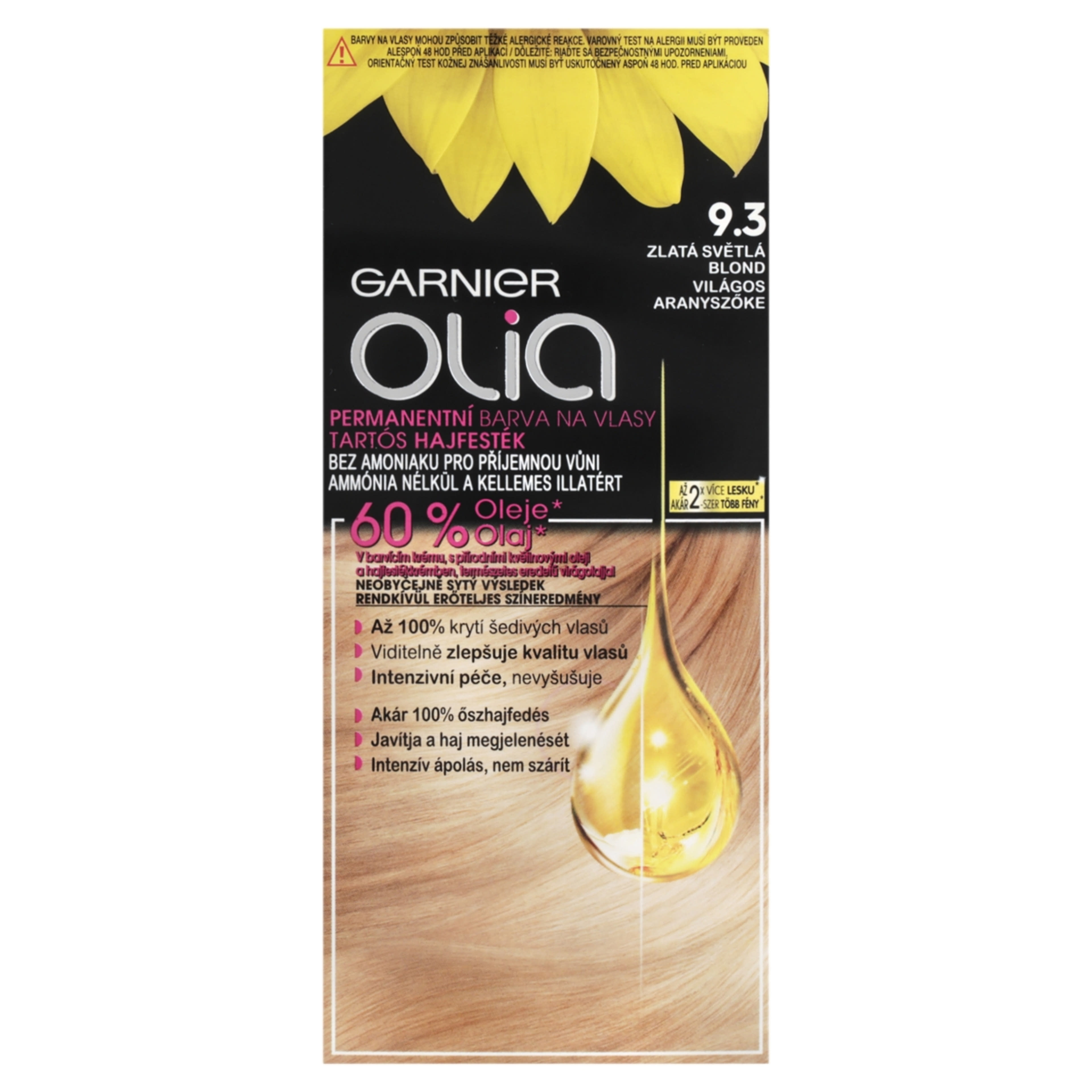 Garnier Olia tartós hajfesték 9.3 Világos aranyszőke - 1 db-3