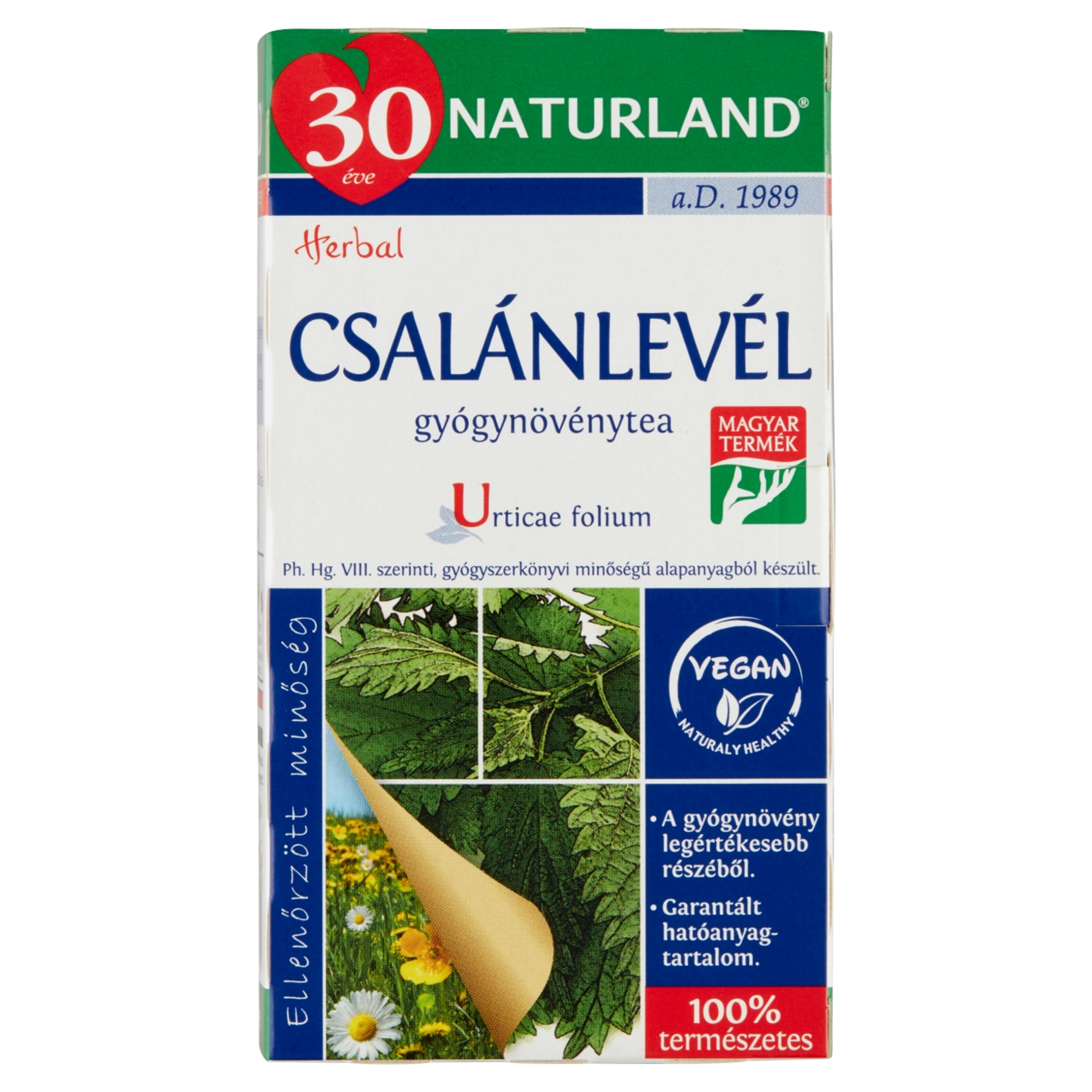 Naturland Herbal csalánlevél tea - 20 filter - 30 g
