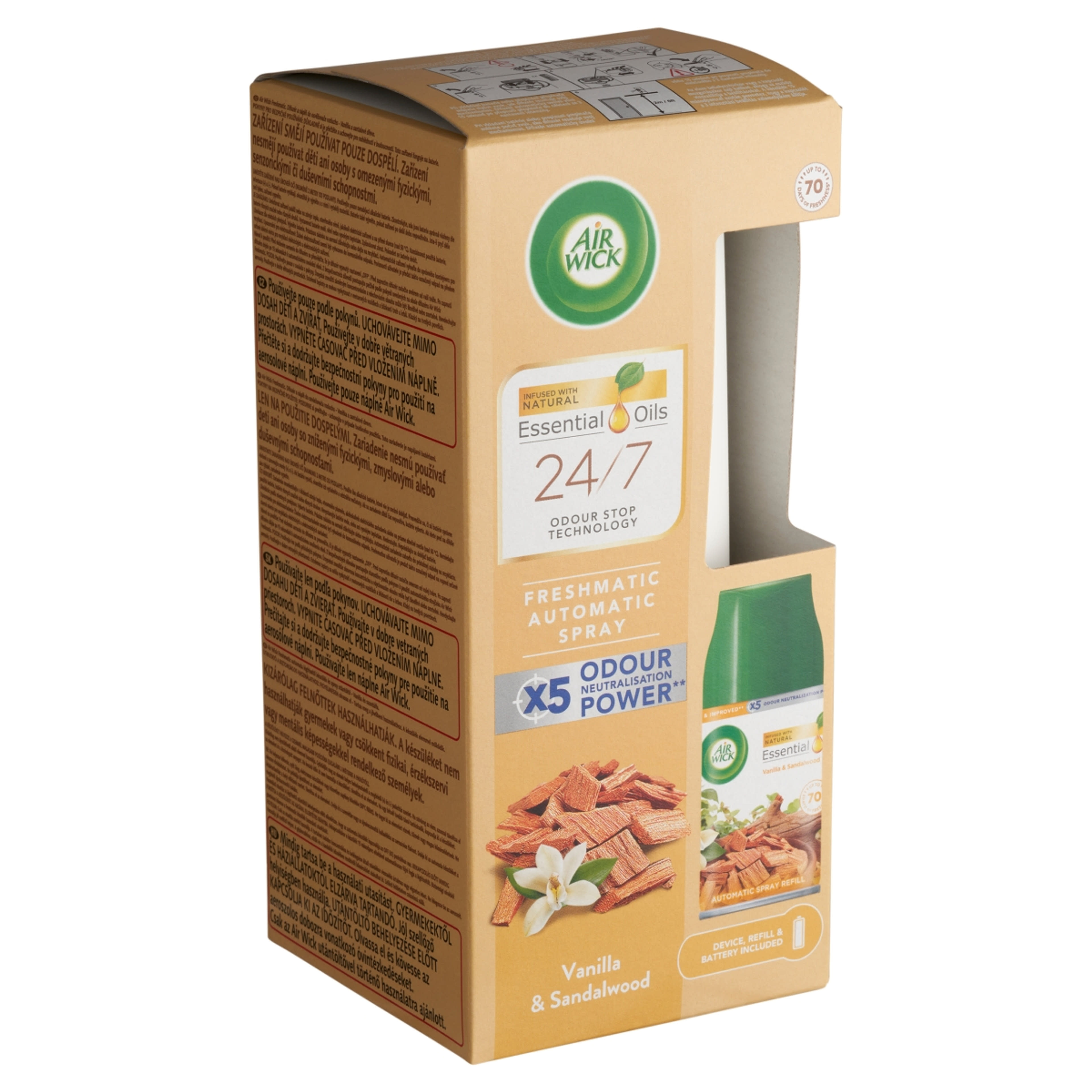 Air Wick Freshmatic automata légfrissítő készülék vanília és szantálfa illattal - 250 ml-2