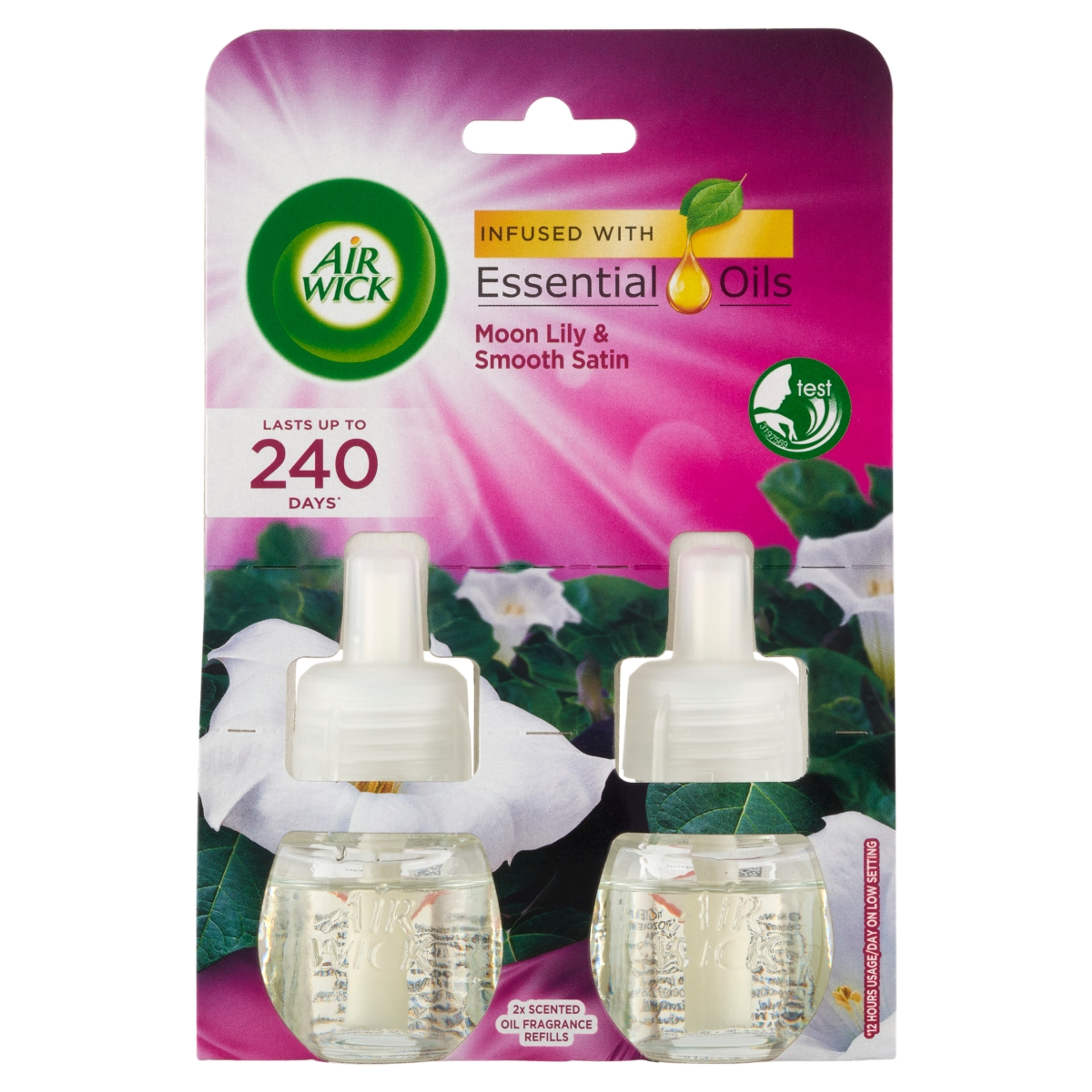 Air Wick Active Fresh elektormos légfrissítő utántöltő bársonyos éji liliom illattal - 38 ml-1