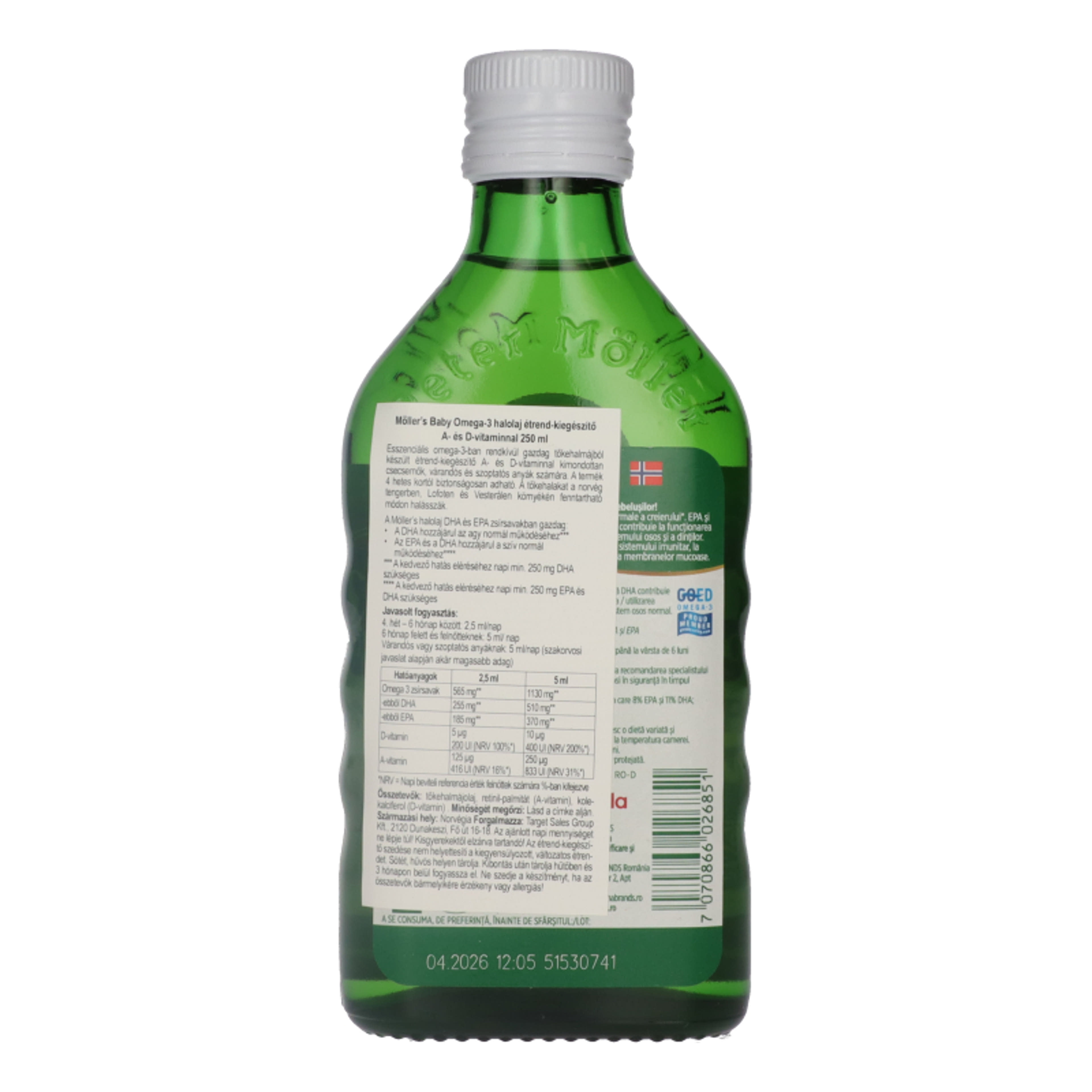 Moller's Baby Omega 3 halolaj értendkiegészítő - 250 ml-3
