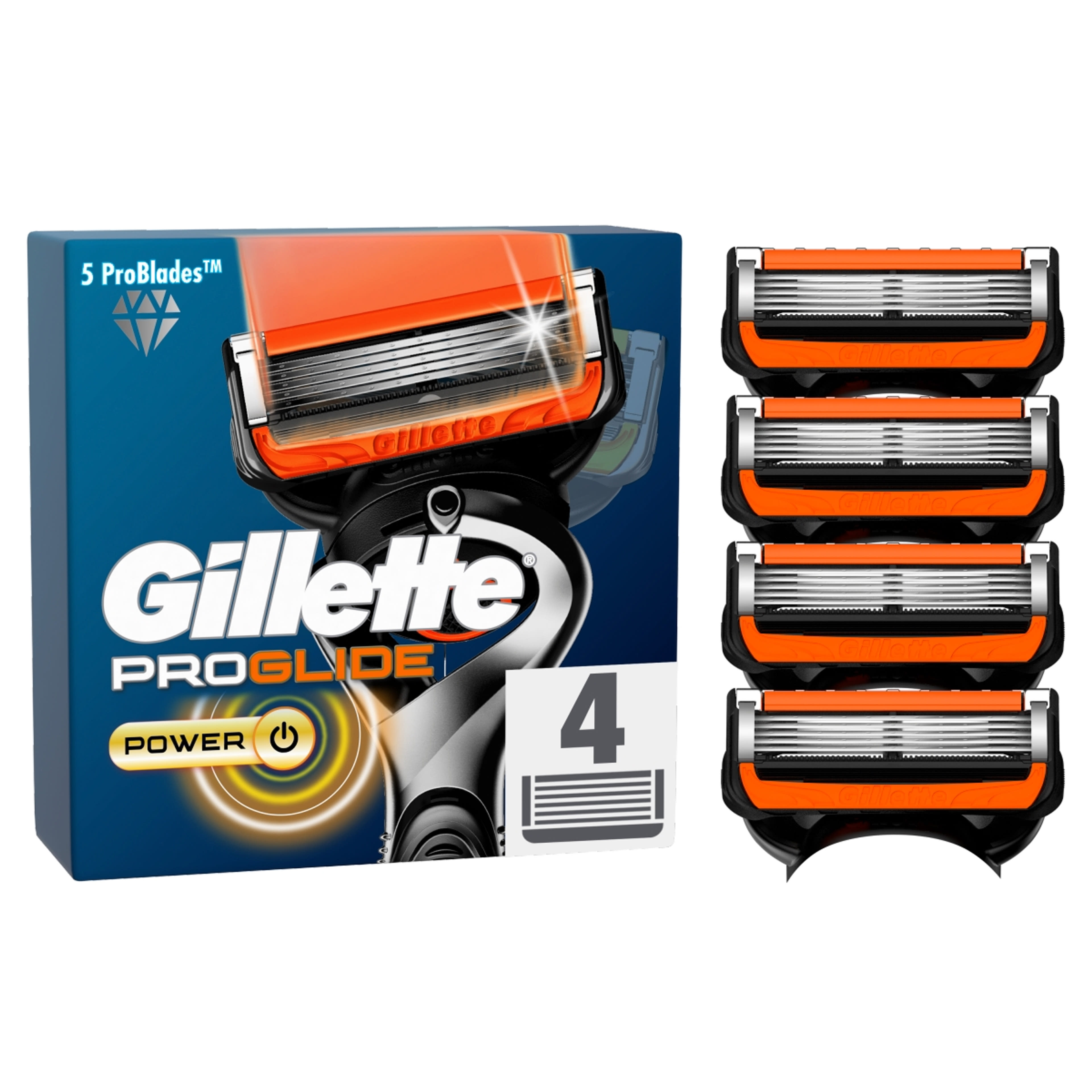 Gillette Fusion ProGlide Power 5 pengés borotvabetét - 4 db-7
