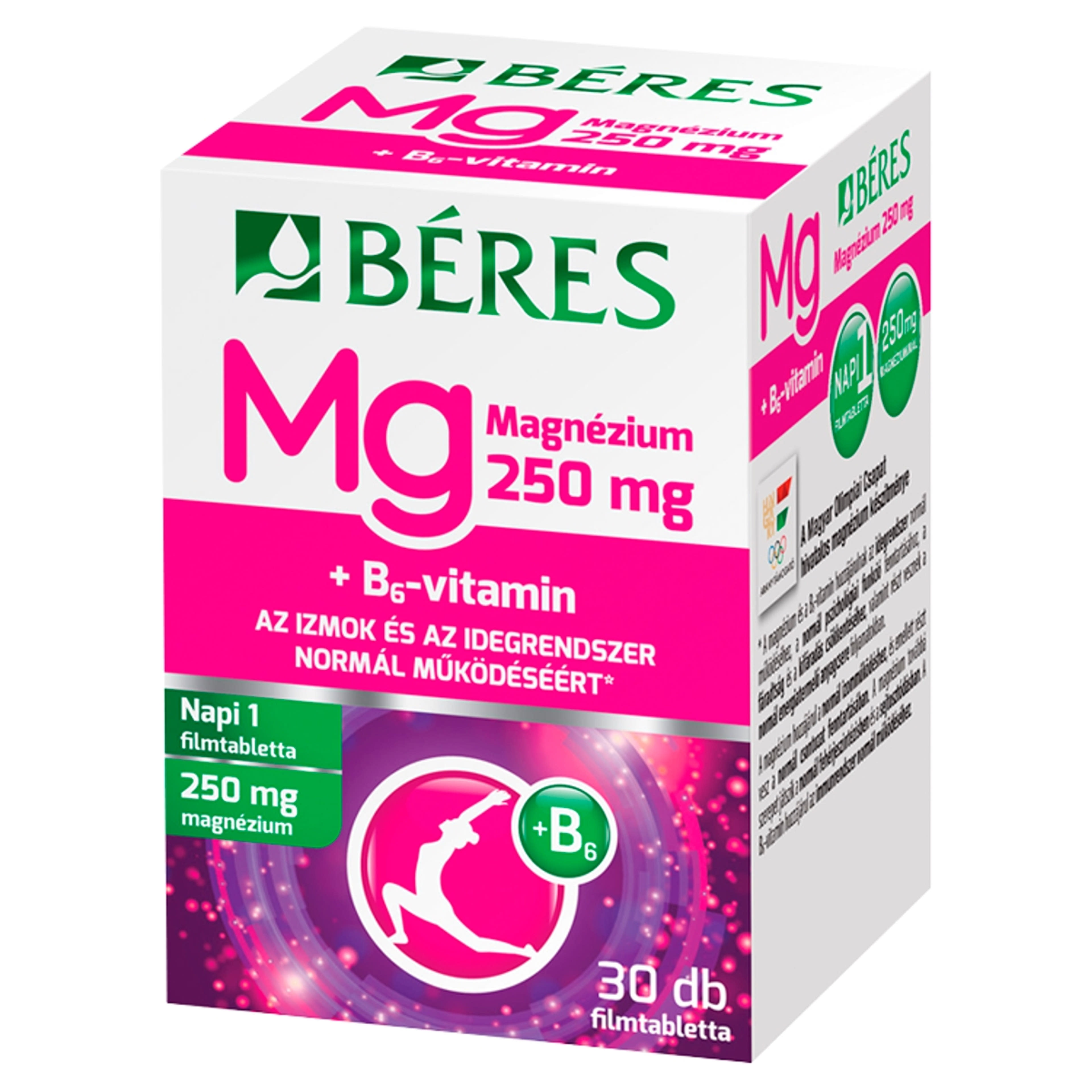Béres Egészségtár Magnézium +B6 Filmtabletta - 30 db-2