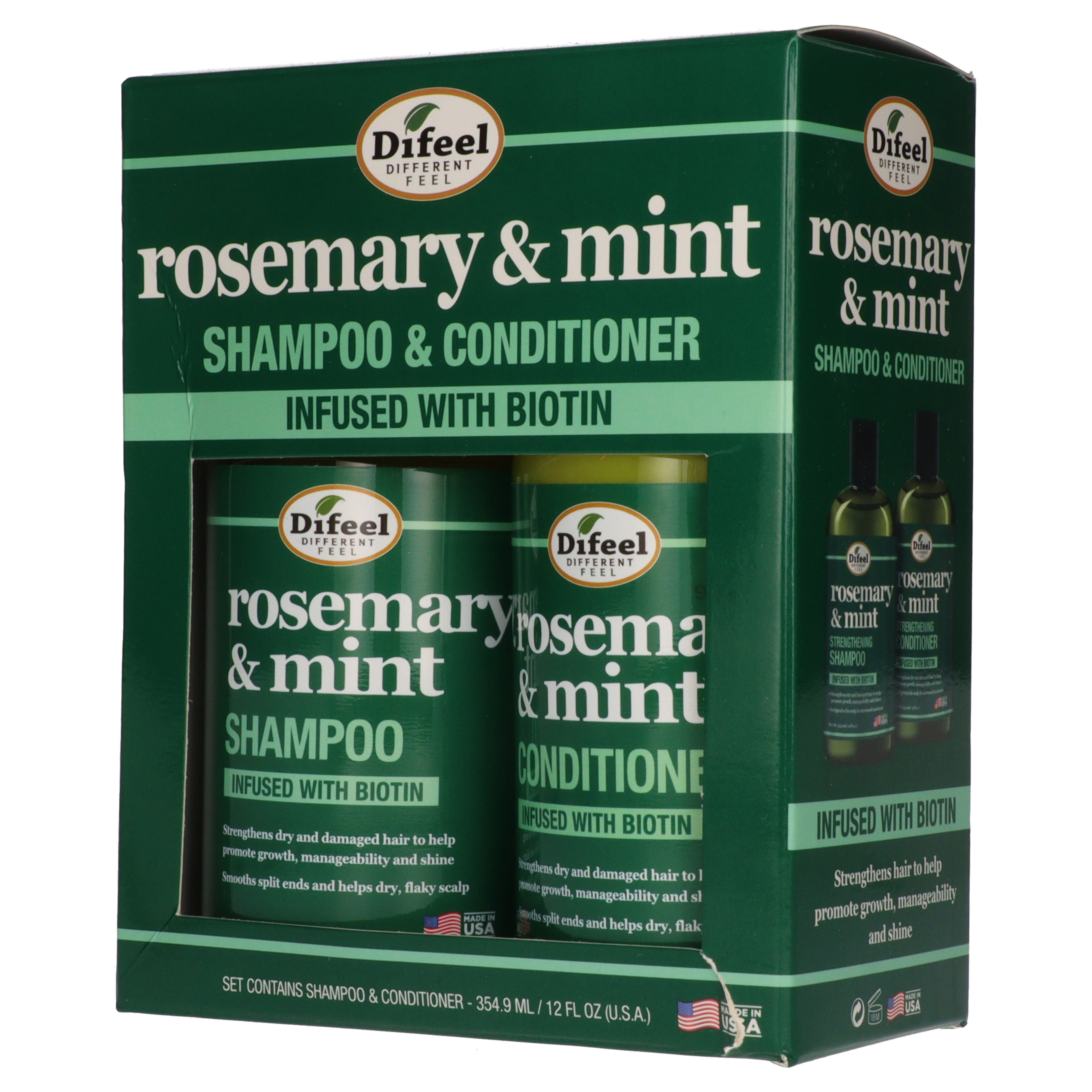 Difeel Rosemary&Mint sampon és balzsam szett - 355 ml-2
