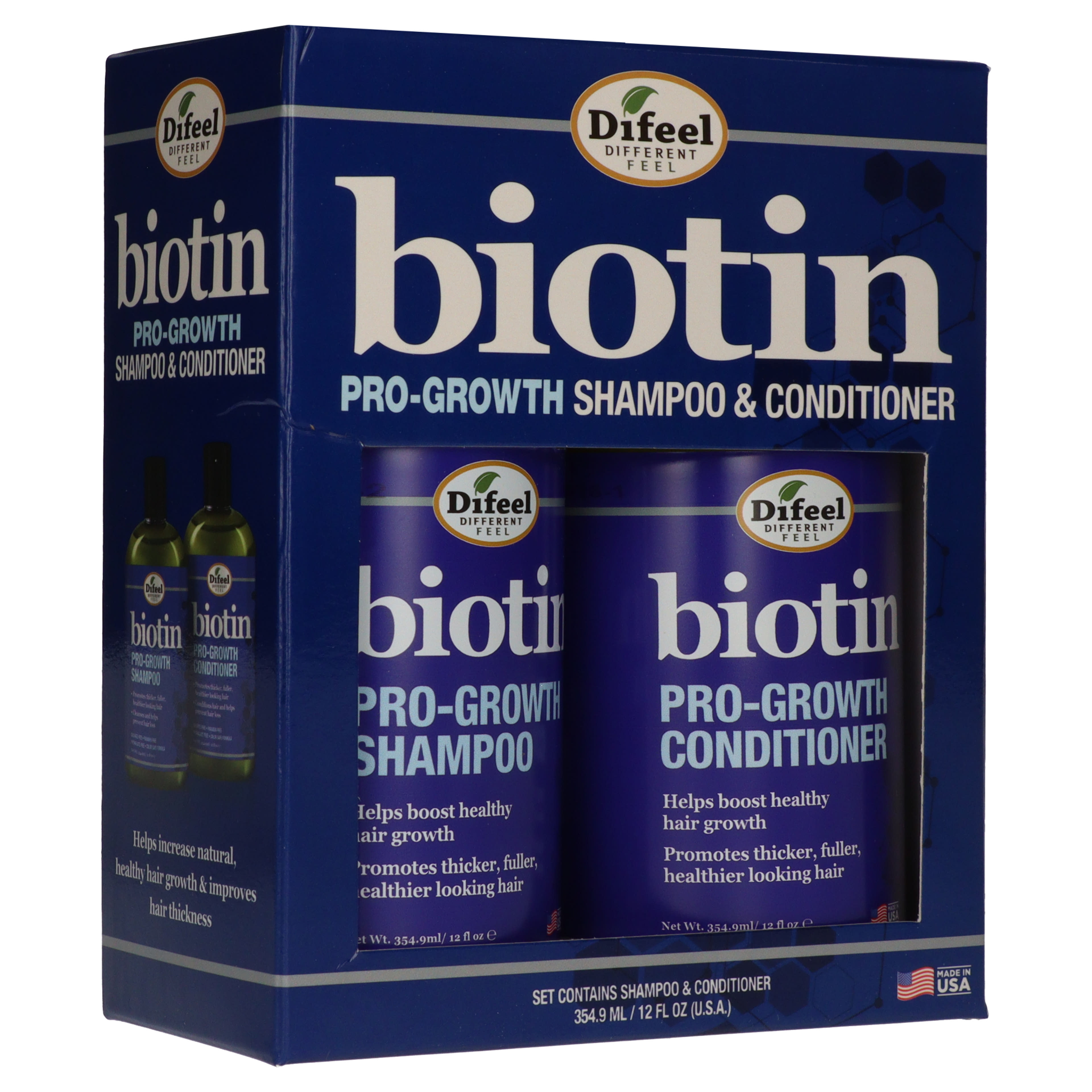 Difeel Biotin Pro-Growth sampon és balzsam szett - 355 ml-4