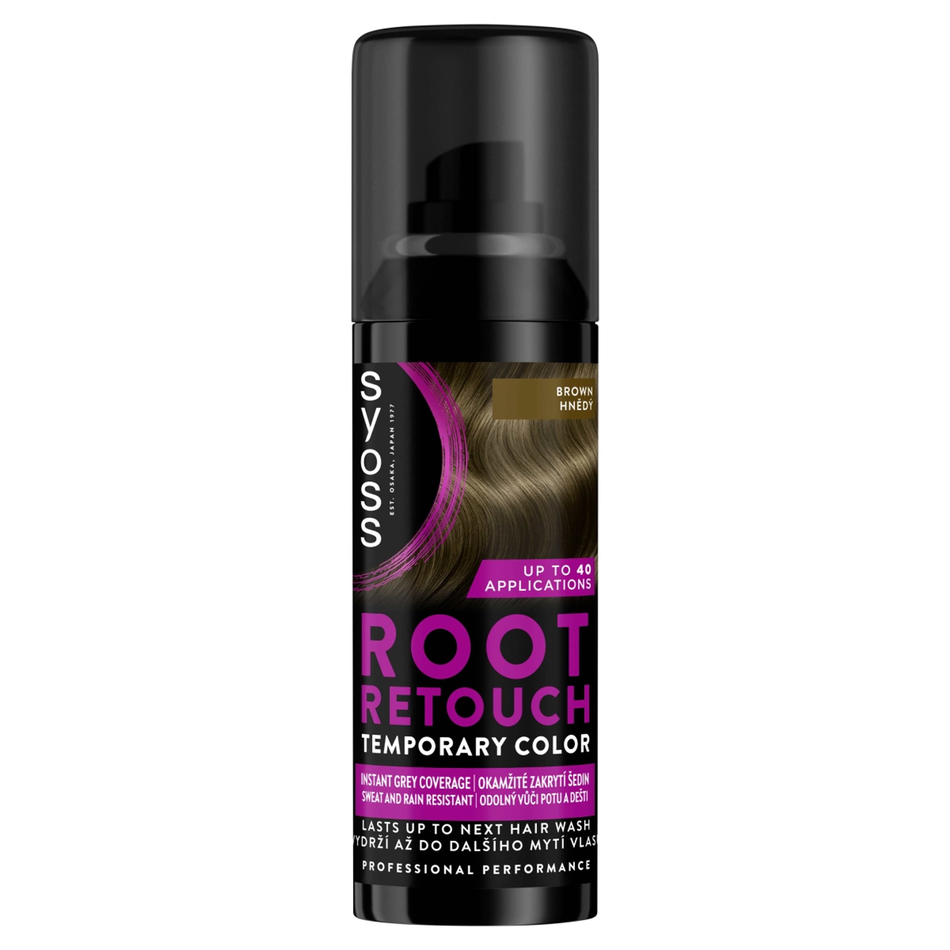 Syoss Root Retoucher Lenövést Elfedő hajszínező spray barna - 120 ml-1