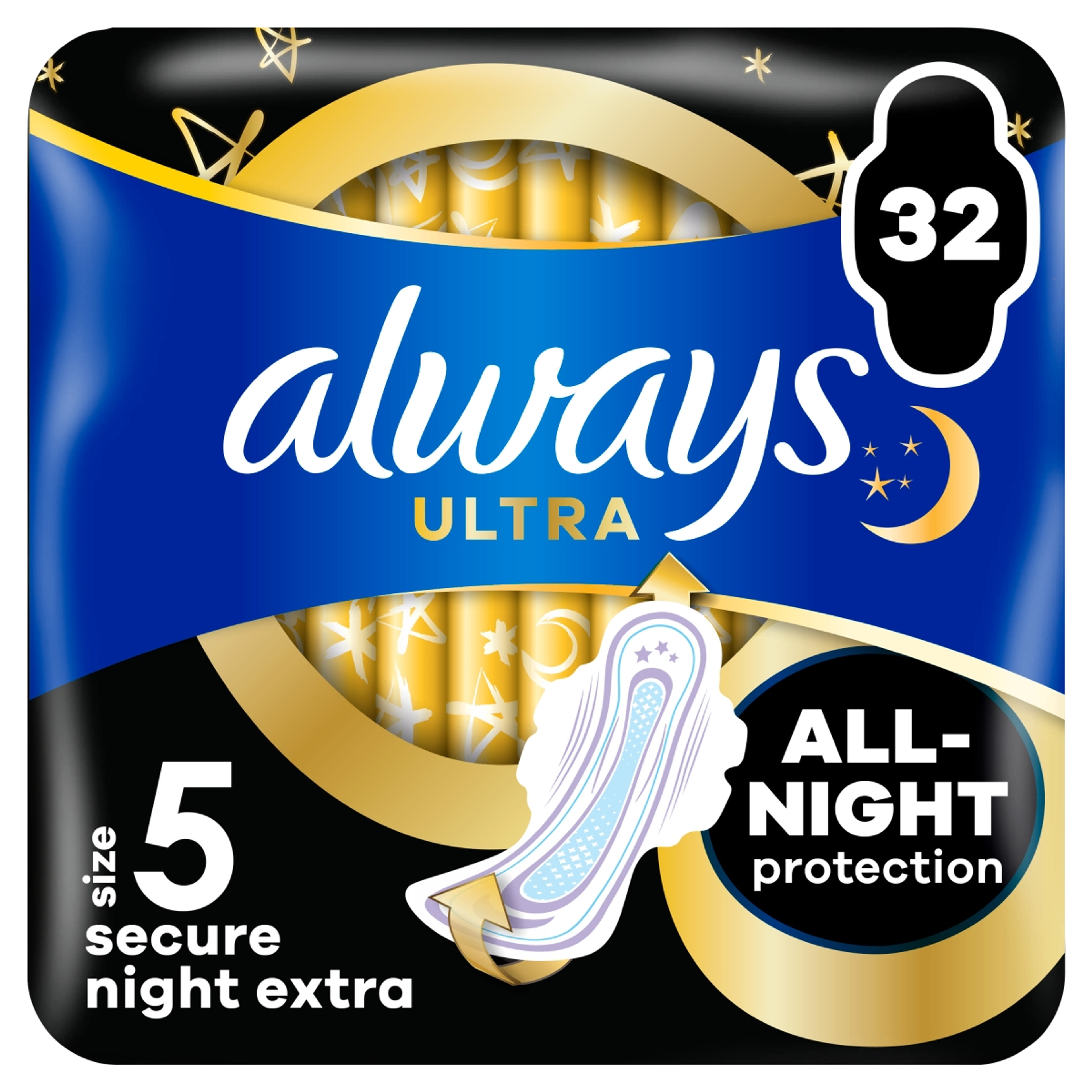 Always Ultra Secure Night Extra egészségügyi betét - 32 db-10