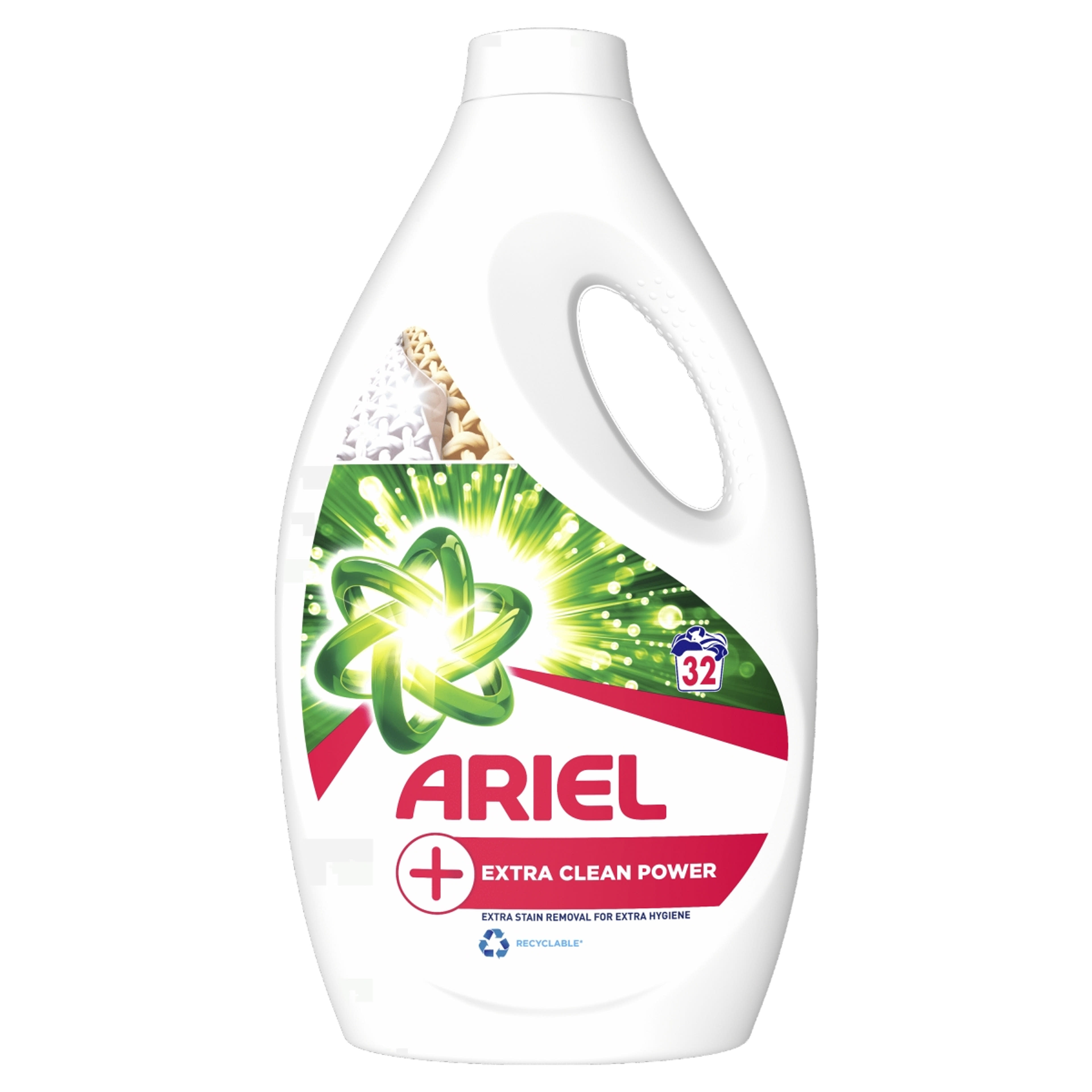 Ariel +Extra Clean Power folyékony mosószer, 32 mosáshoz - 1760 ml