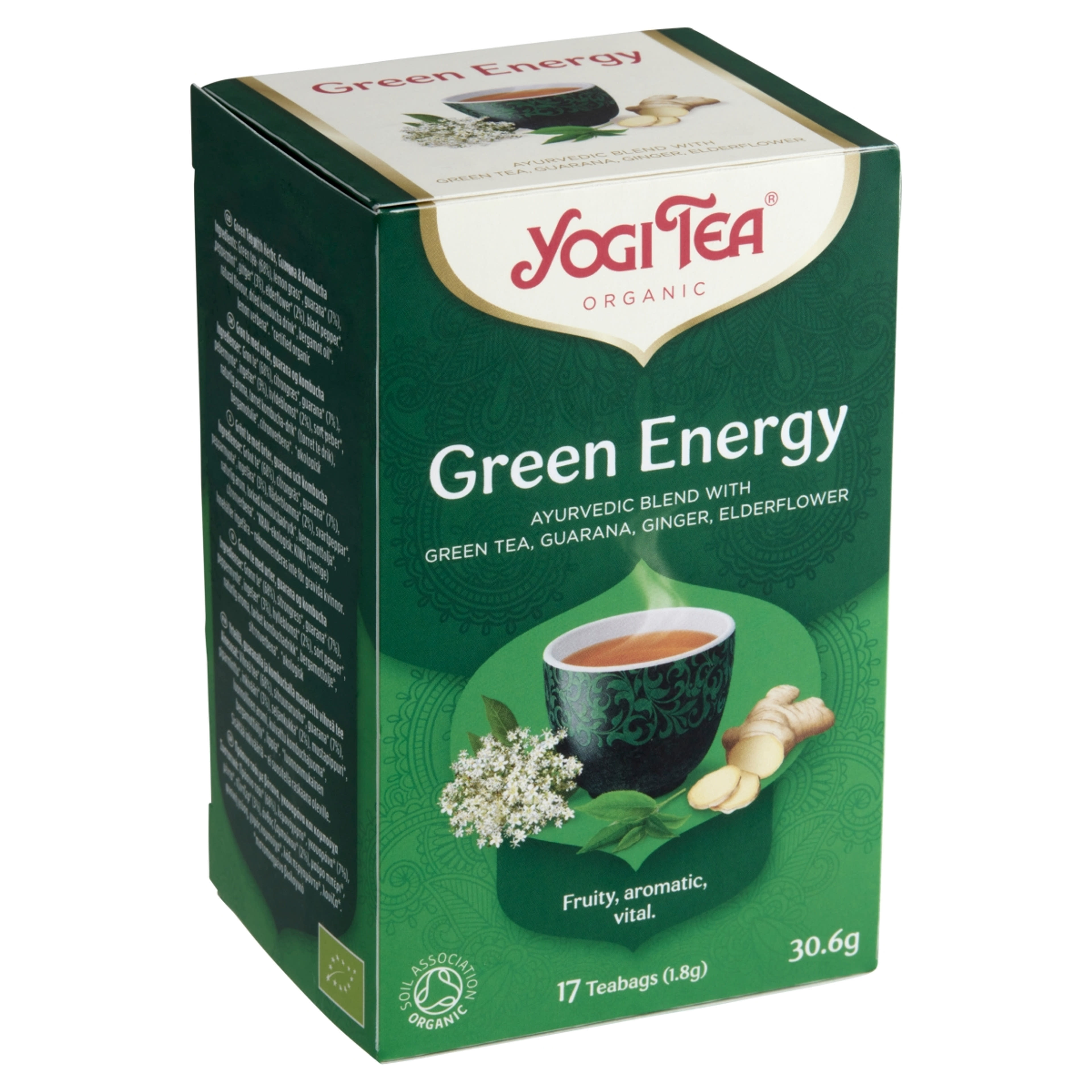 Yogi tea energizáló zöld bio tea - 30,6 g-2