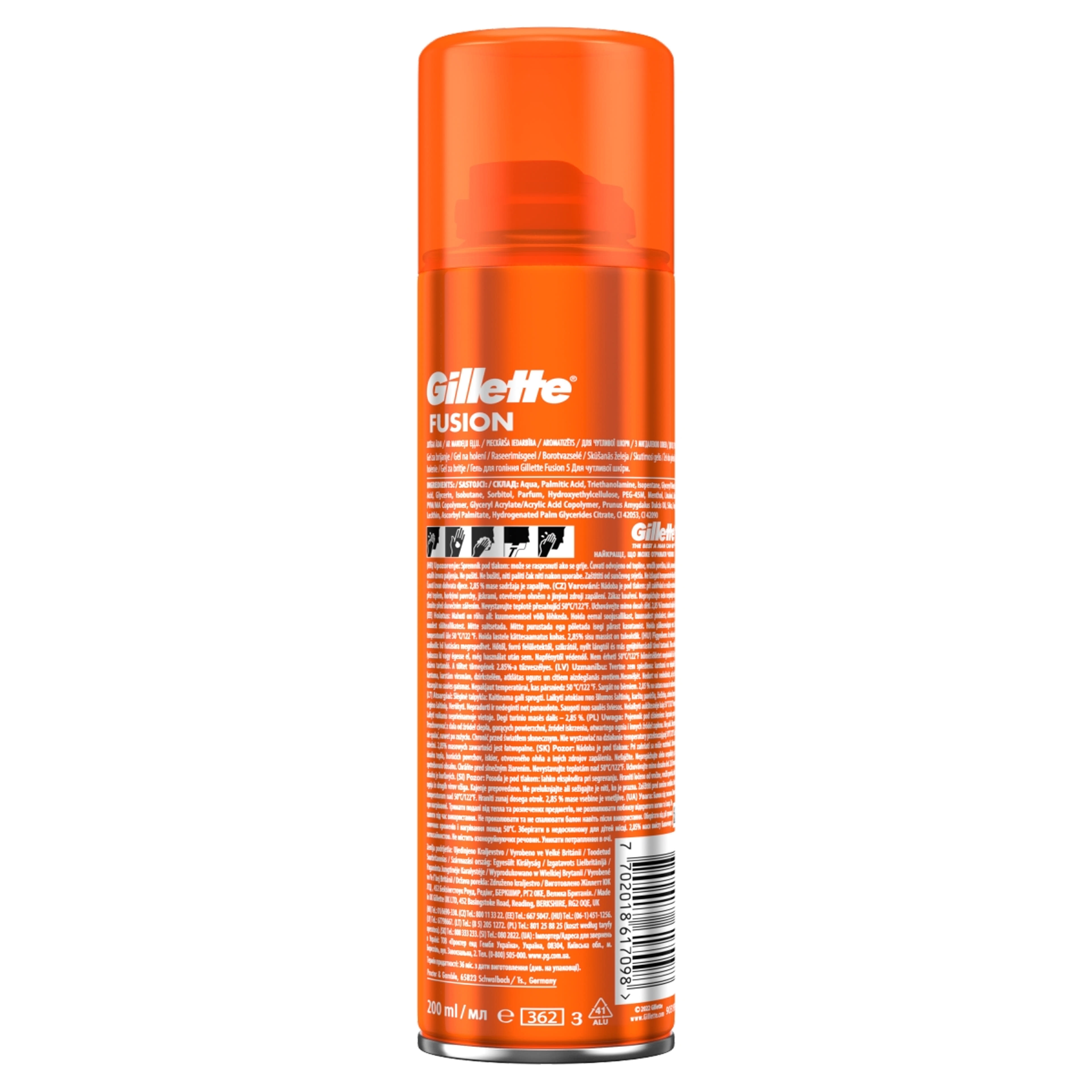 Gillette Fusion Skin Sensitive borotvazselé, mandulaolajjal - 200ml-2