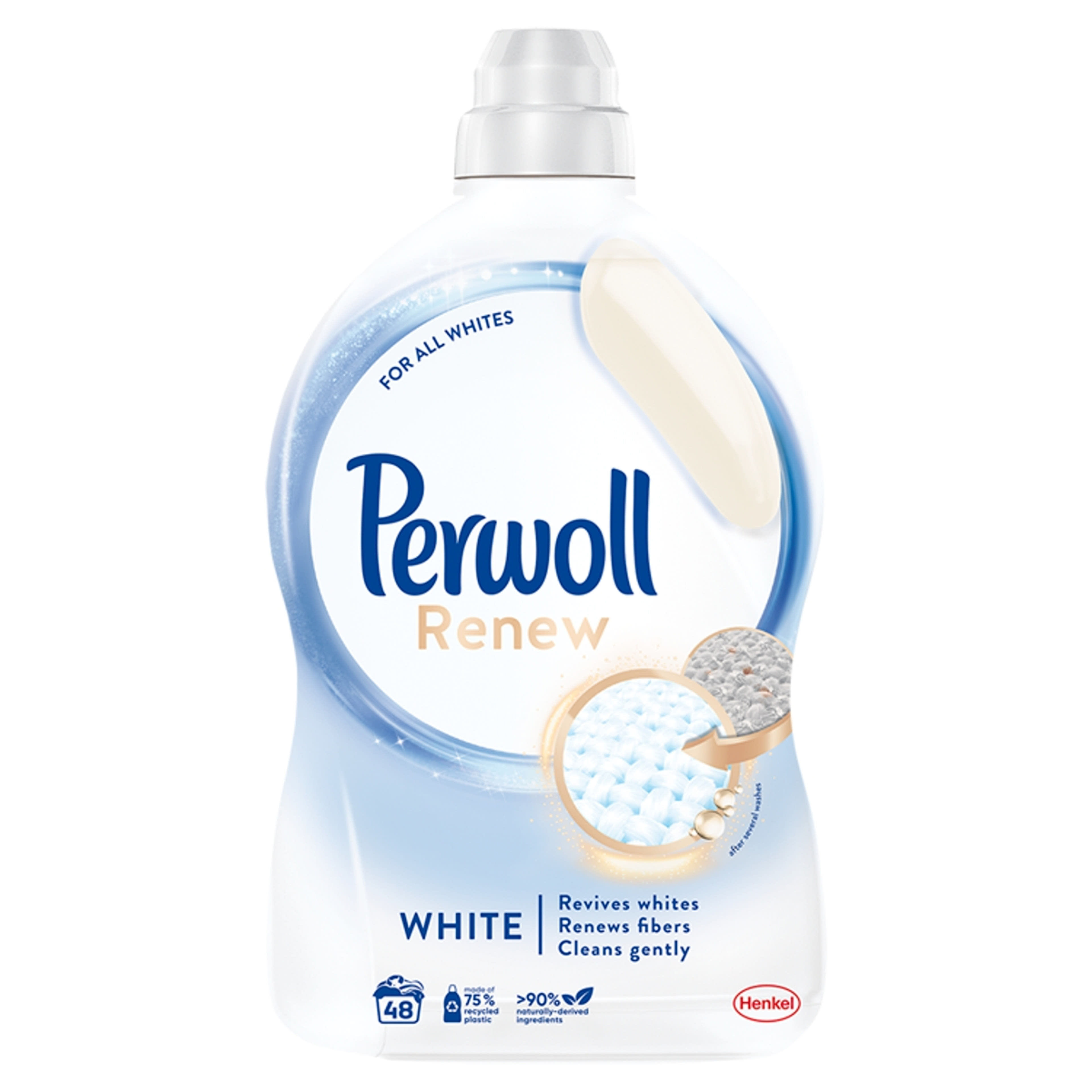 Perwoll Renew & White kímélő mosószer, 48 mosás - 2880 ml