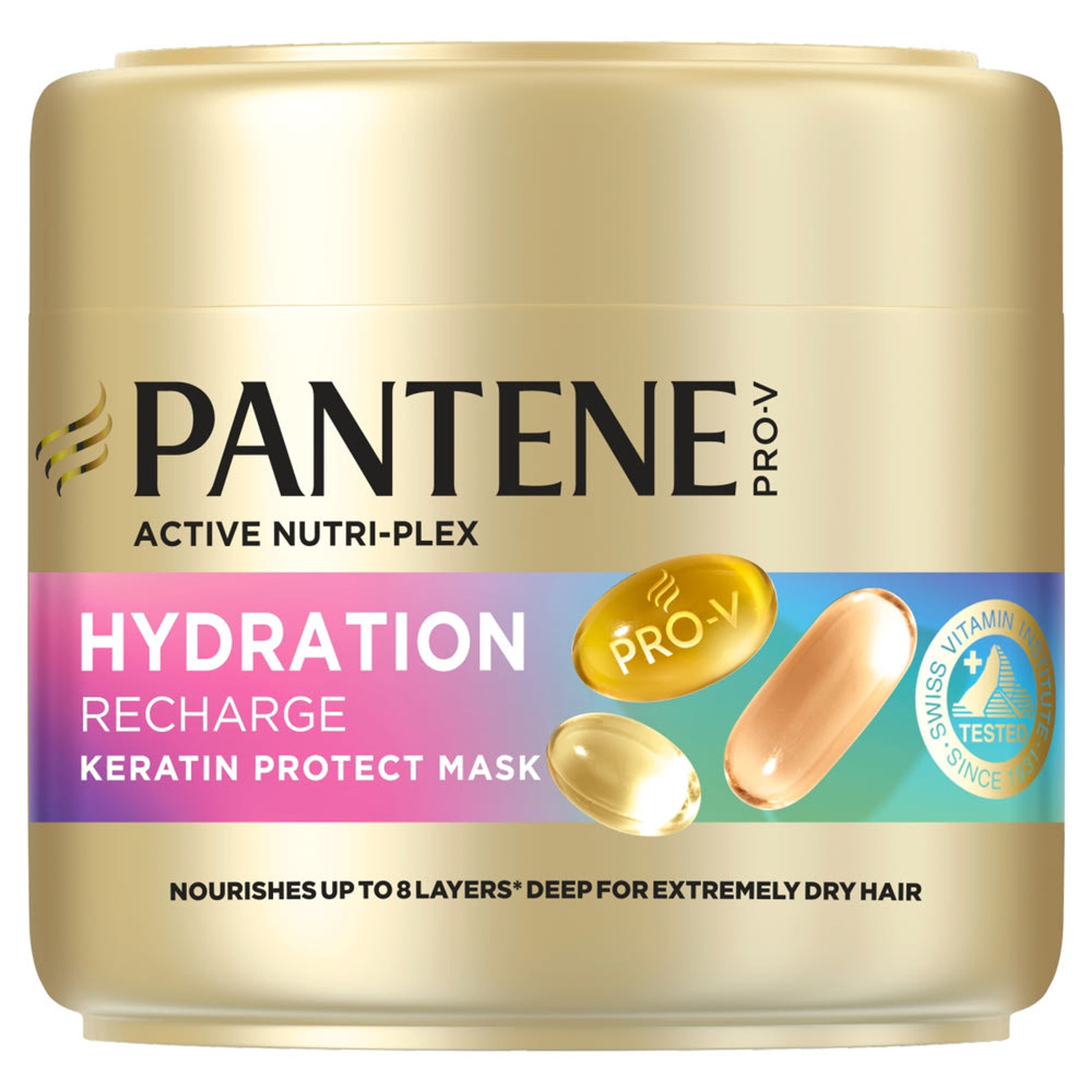 Pantene Hydration Recharge Keratin Protect hajpakolás - 300 ml