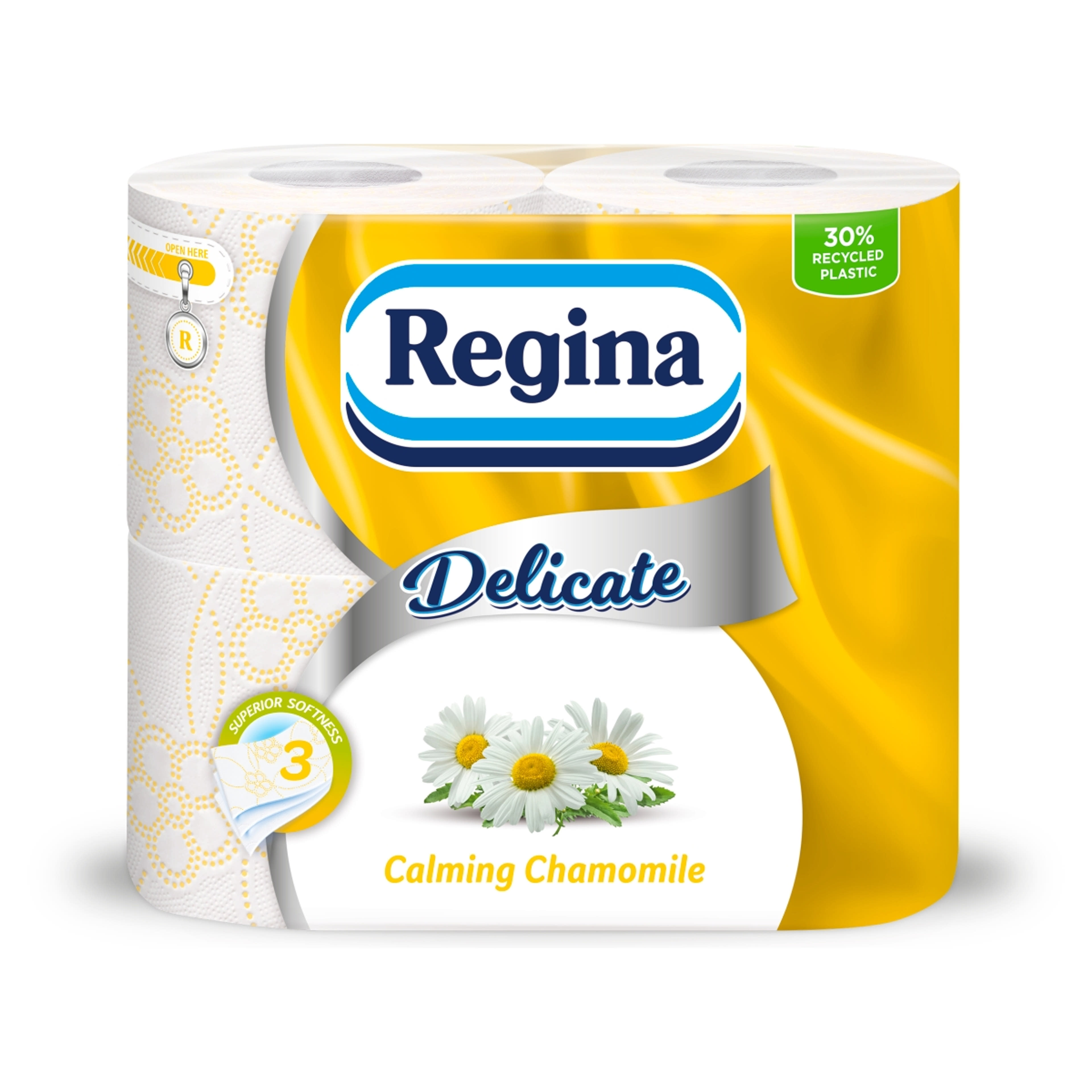 Regina Delicate Calming Chamomile toalettpapír 3 rétegű - 4 db