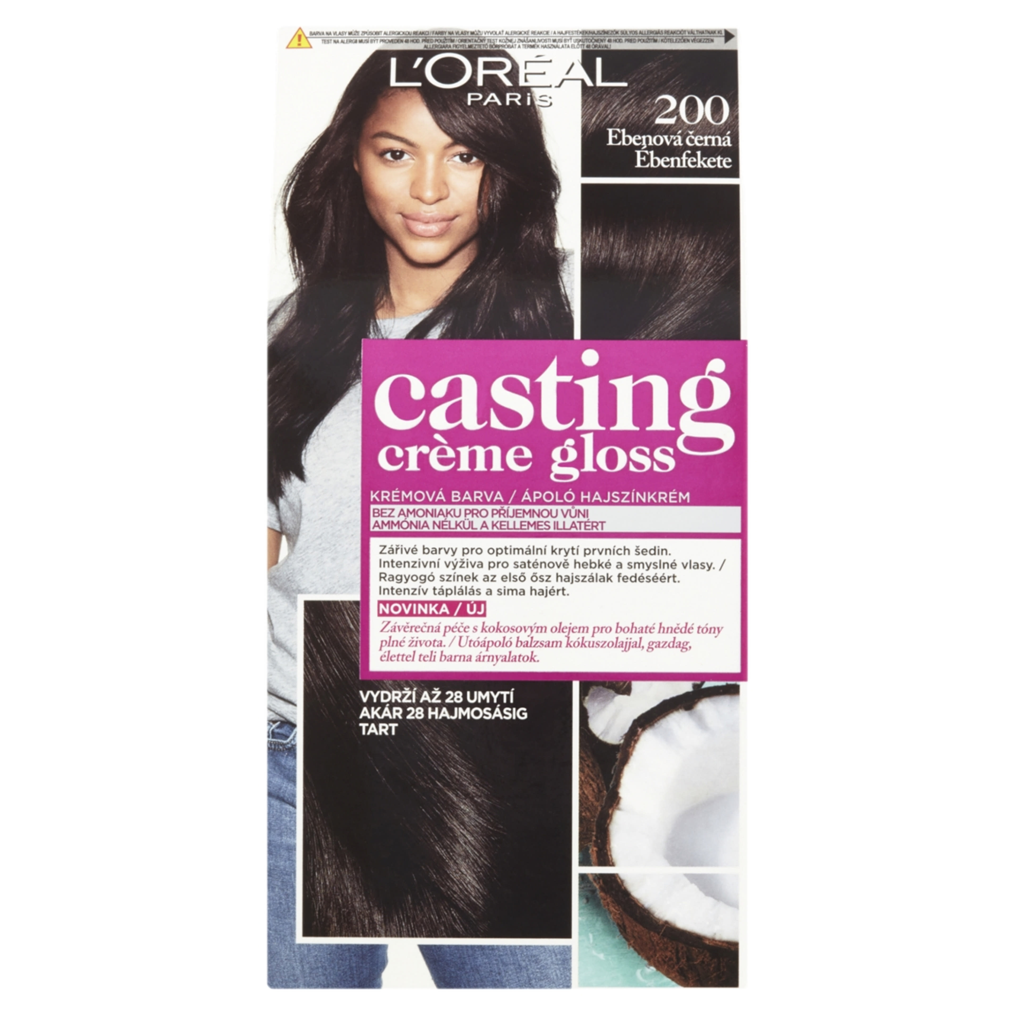 L'Oréal Paris Casting Creme Gloss Hajszínező krém 200 Ébenfekete - 1 db-1