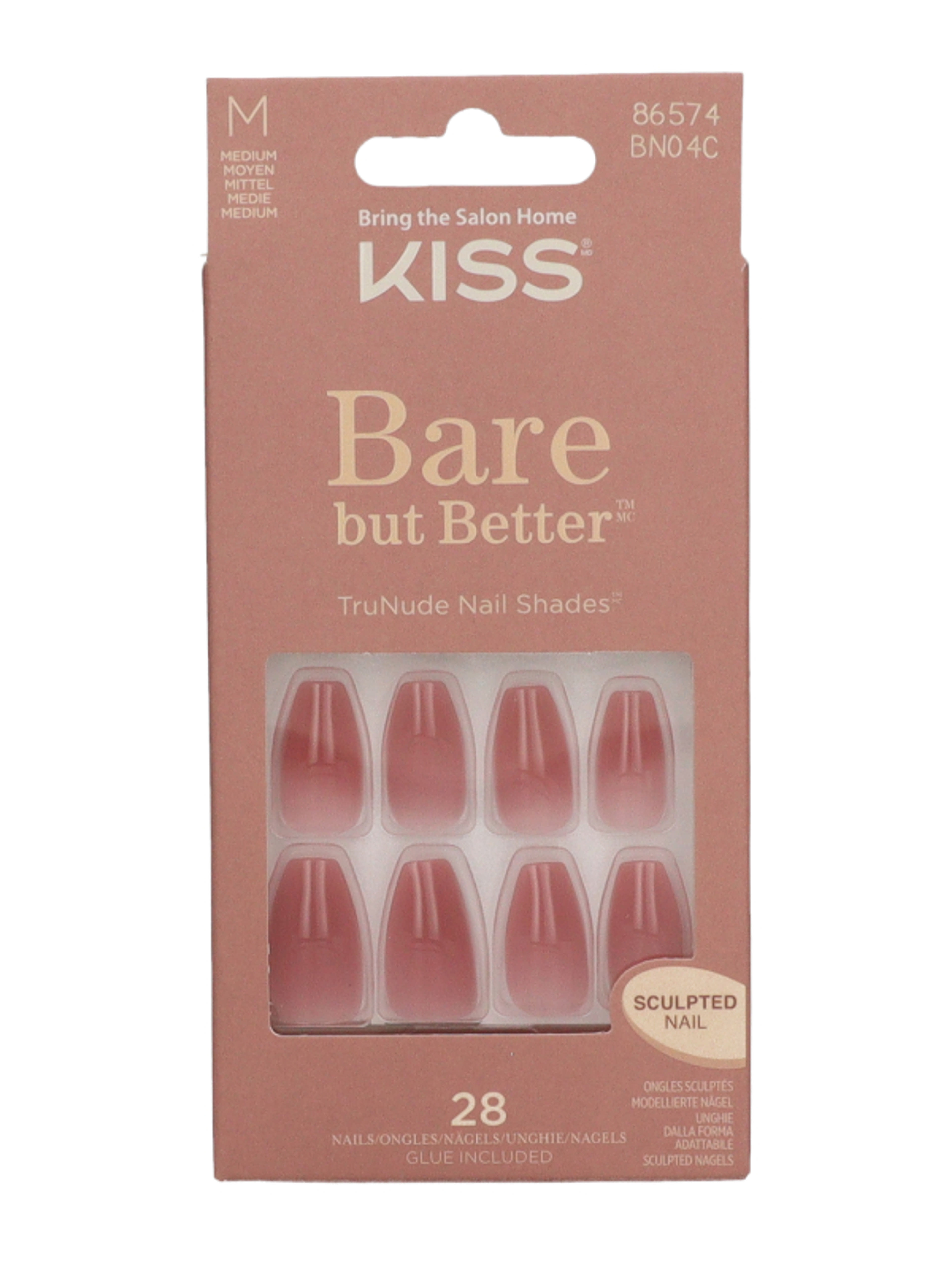 Kiss Bate-But-Better műköröm /nude - 1 db-2