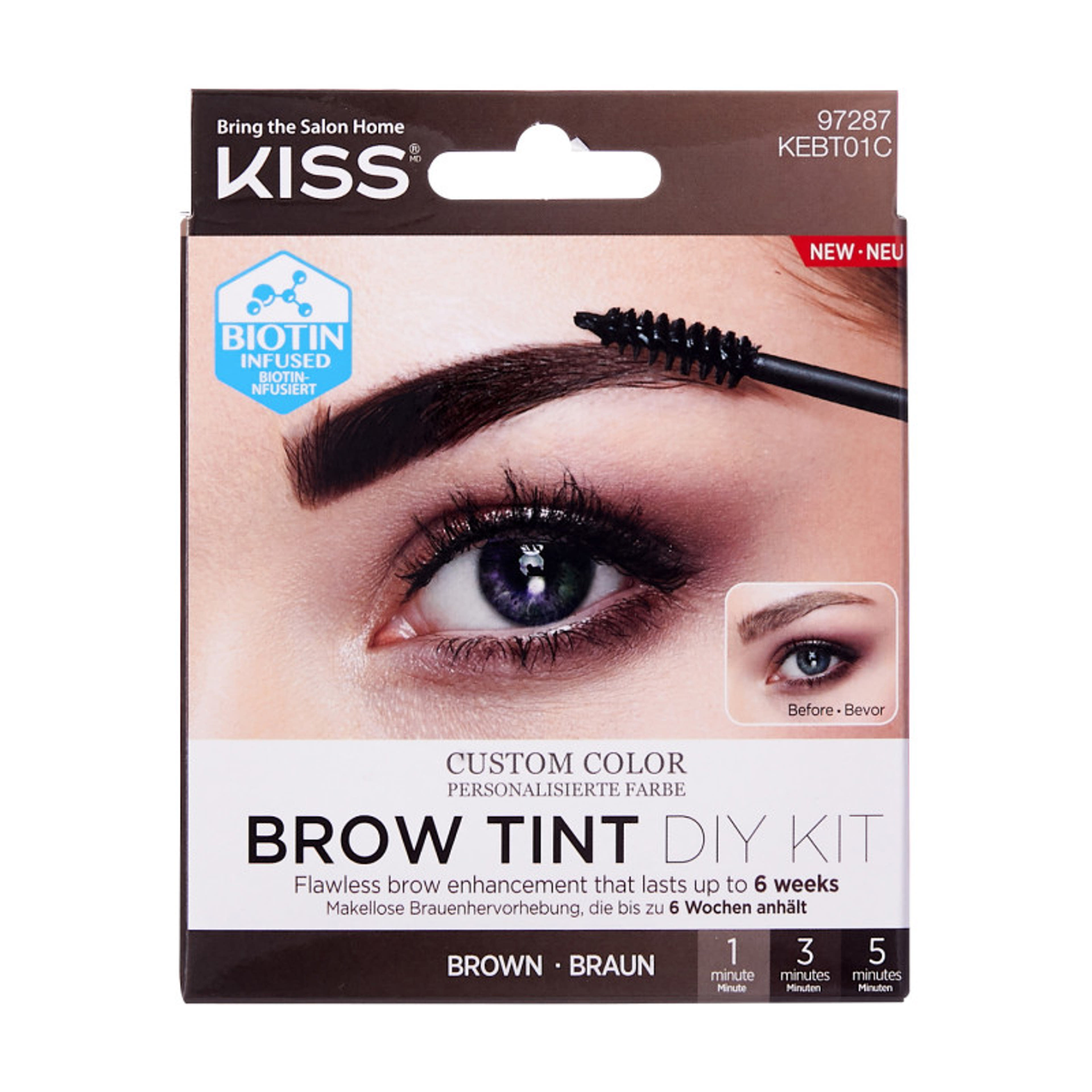 Kiss Tint szemöldök színező /barna - 1 db