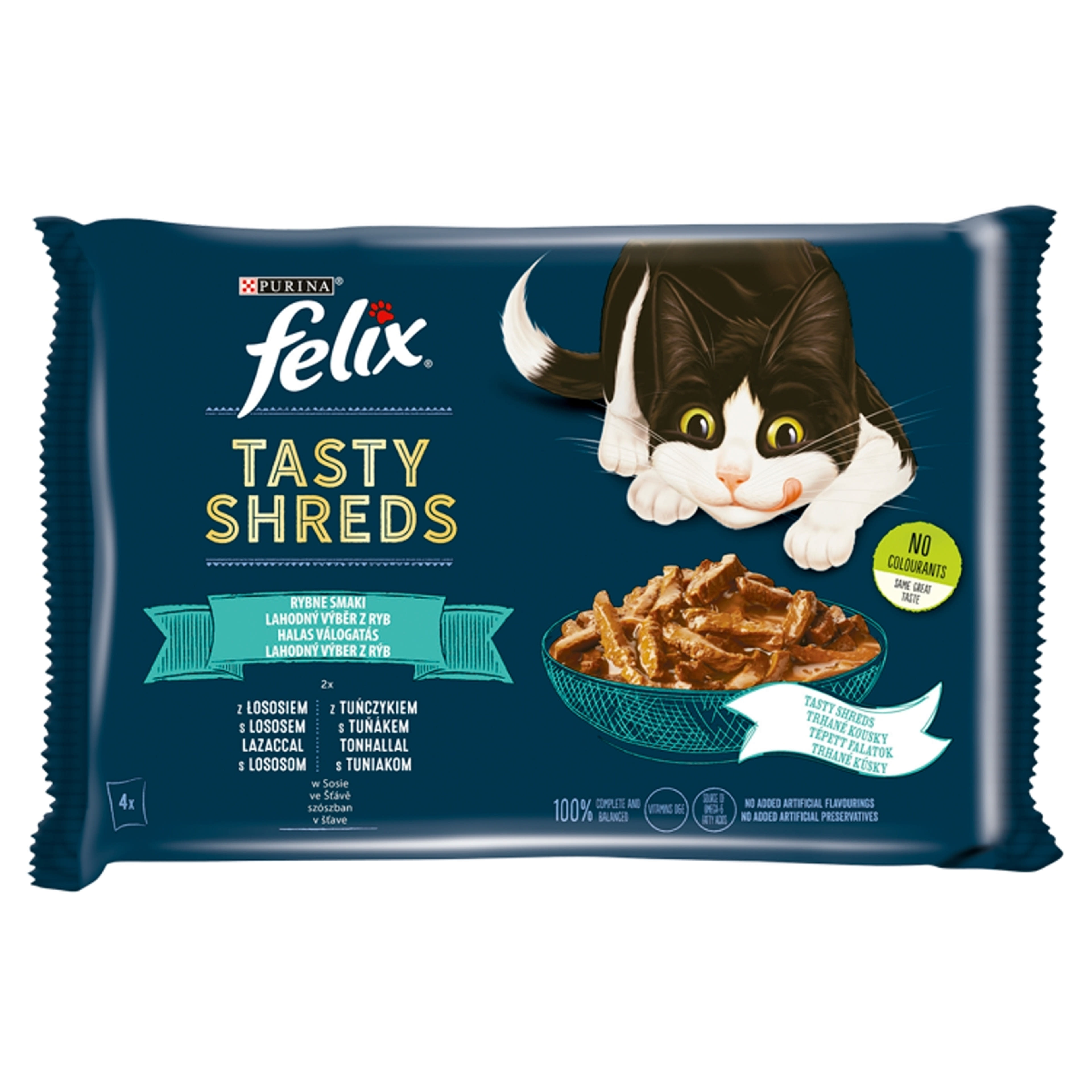 Felix shreds halas válogatás szószban macskáknak 4*80 g - 320 g